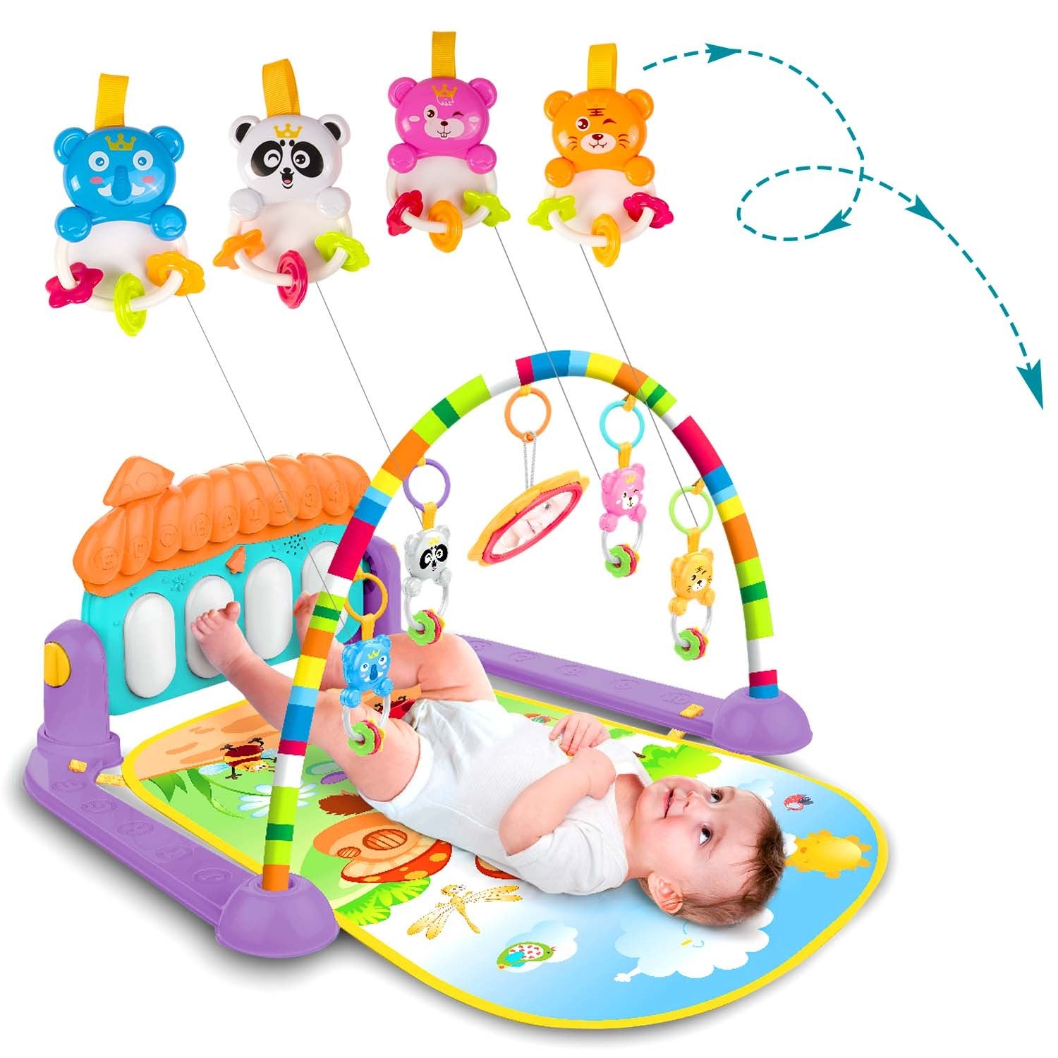 Interaktyvi edukacinė čiužinė su Ricokids pianinu - 7316