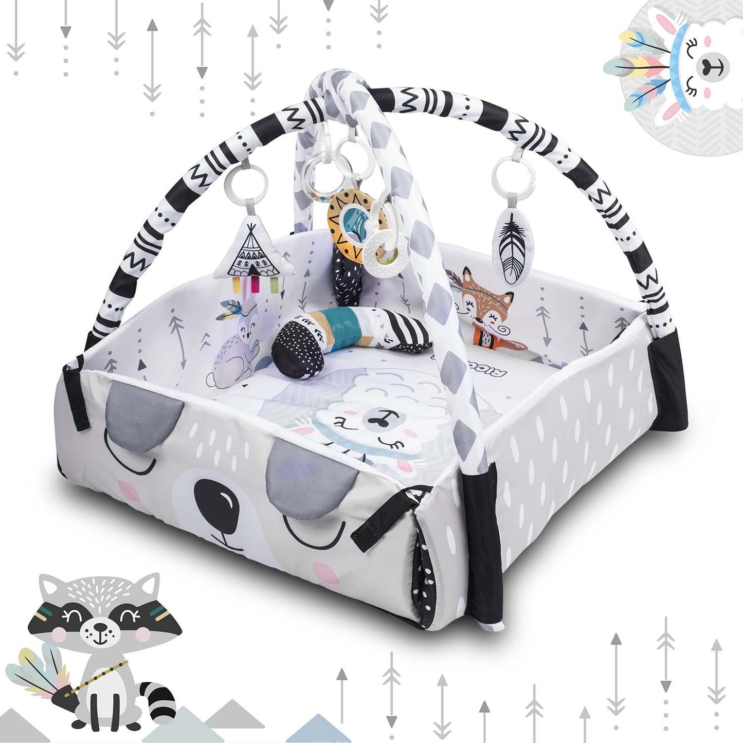 Boho Ricokids 110 x 100 cm interaktyvios edukacinės kilimės