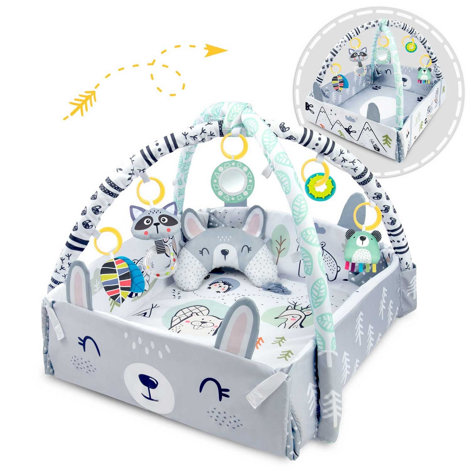 110 x 100 cm interaktyvios edukacinės kilimės Ricokids
