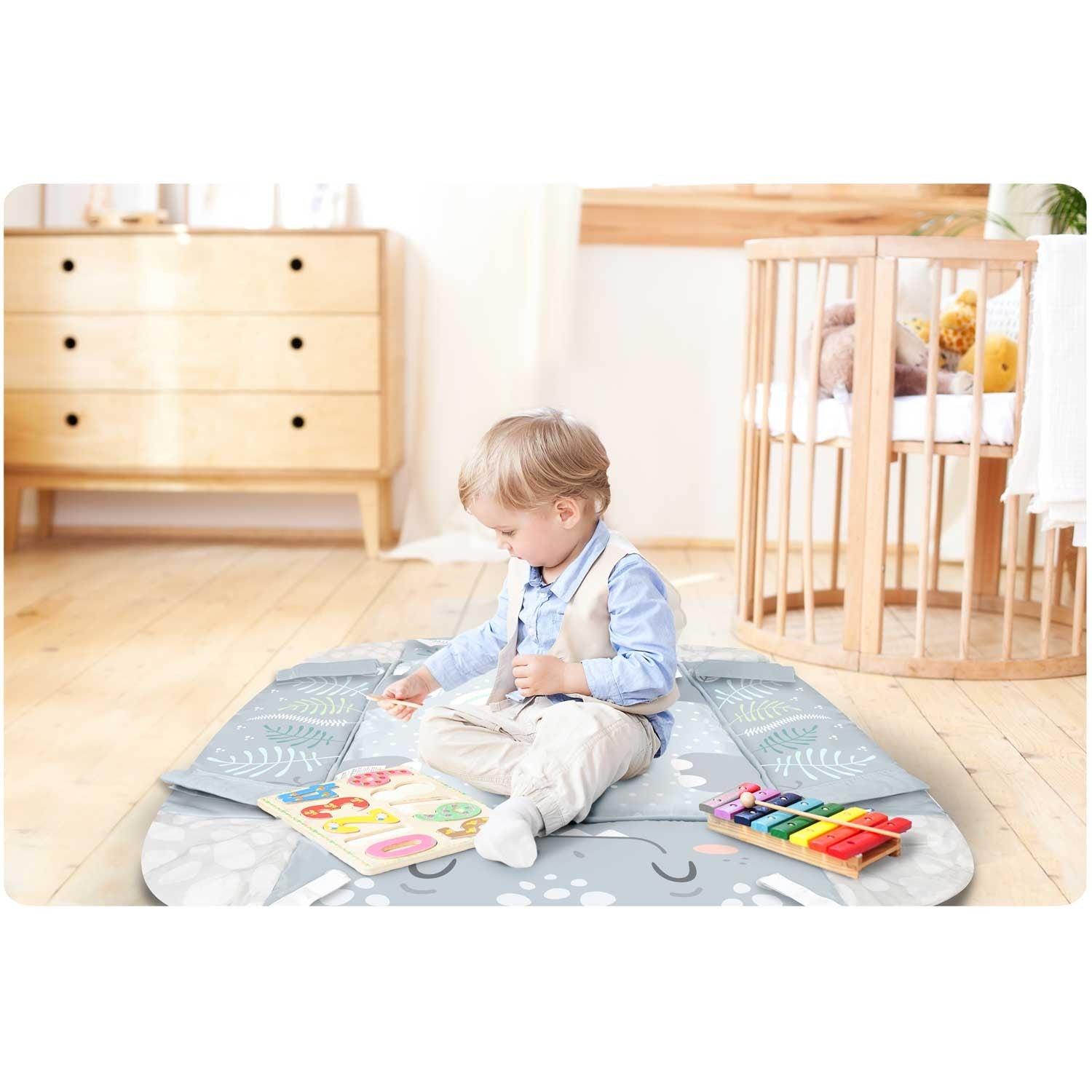 Nessi Ricokids 110 x 100 cm interaktyvios edukacinės kilimės