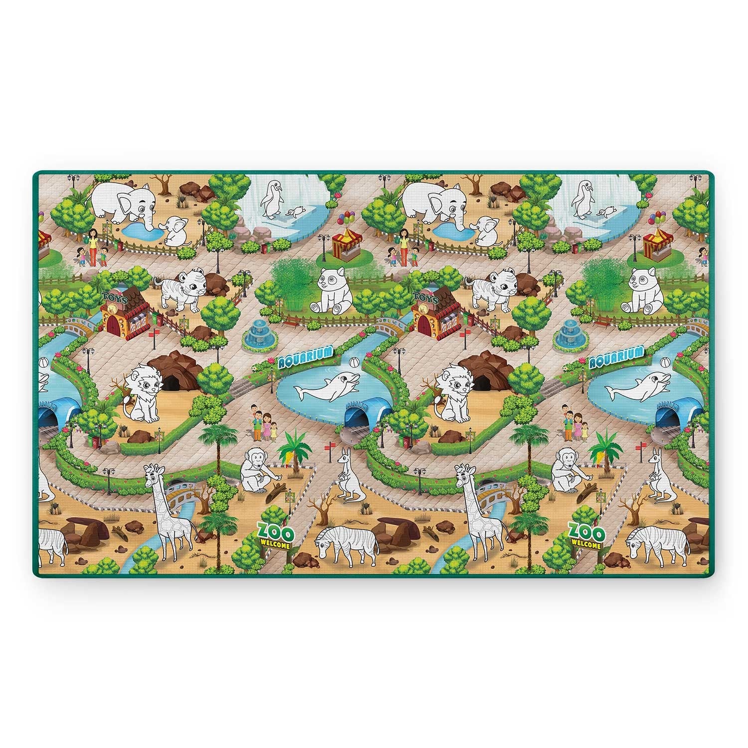 Spalvinimo pelės mata, suvyniota 200 x 120 x 0,3 cm Ricokids RK-343
