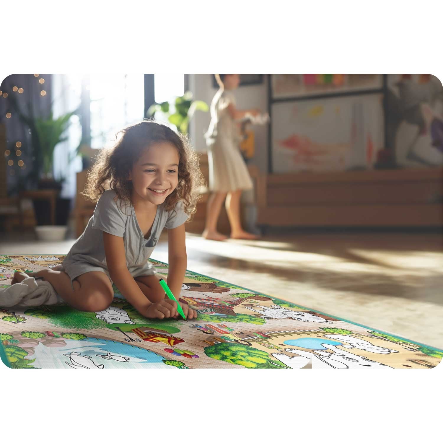 120 x 90 x 0,3 cm Ricokids RK-344 dažymo putų mata