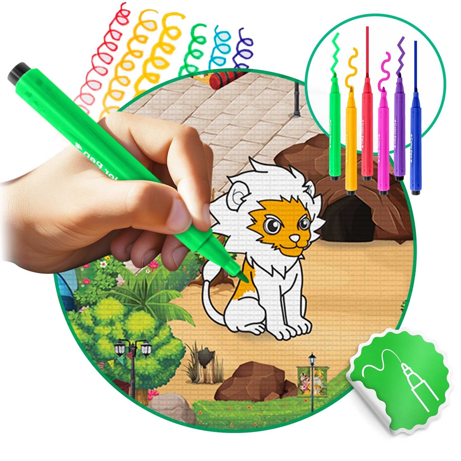 120 x 90 x 0,3 cm Ricokids RK-344 dažymo putų mata