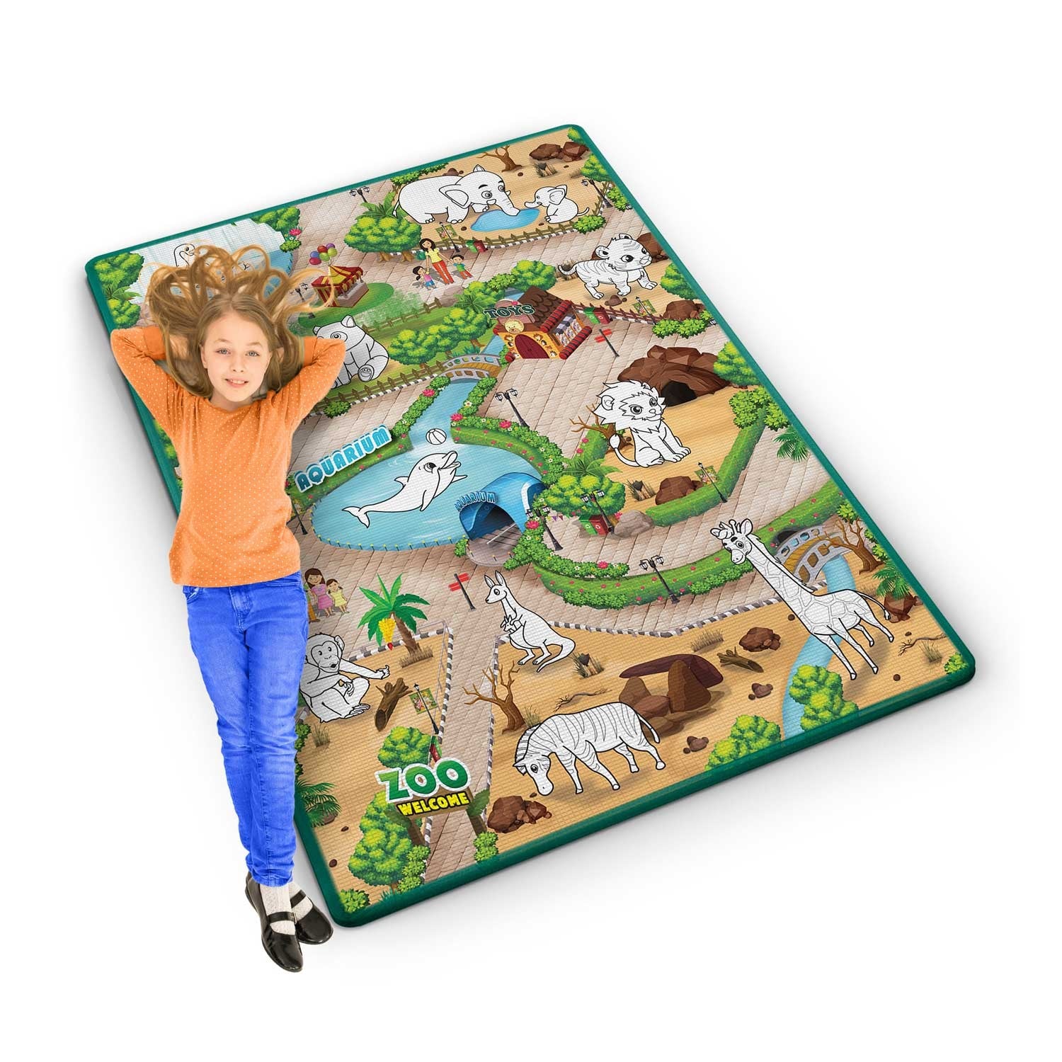 120 x 90 x 0,3 cm Ricokids RK-344 dažymo putų mata