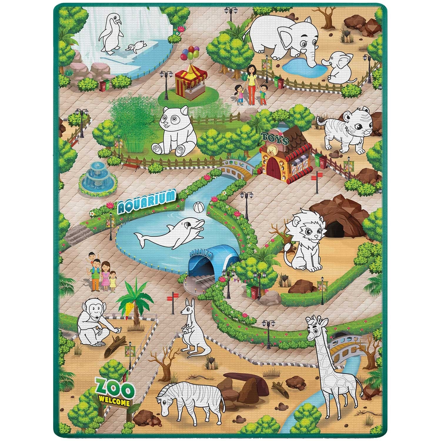 120 x 90 x 0,3 cm Ricokids RK-344 dažymo putų mata