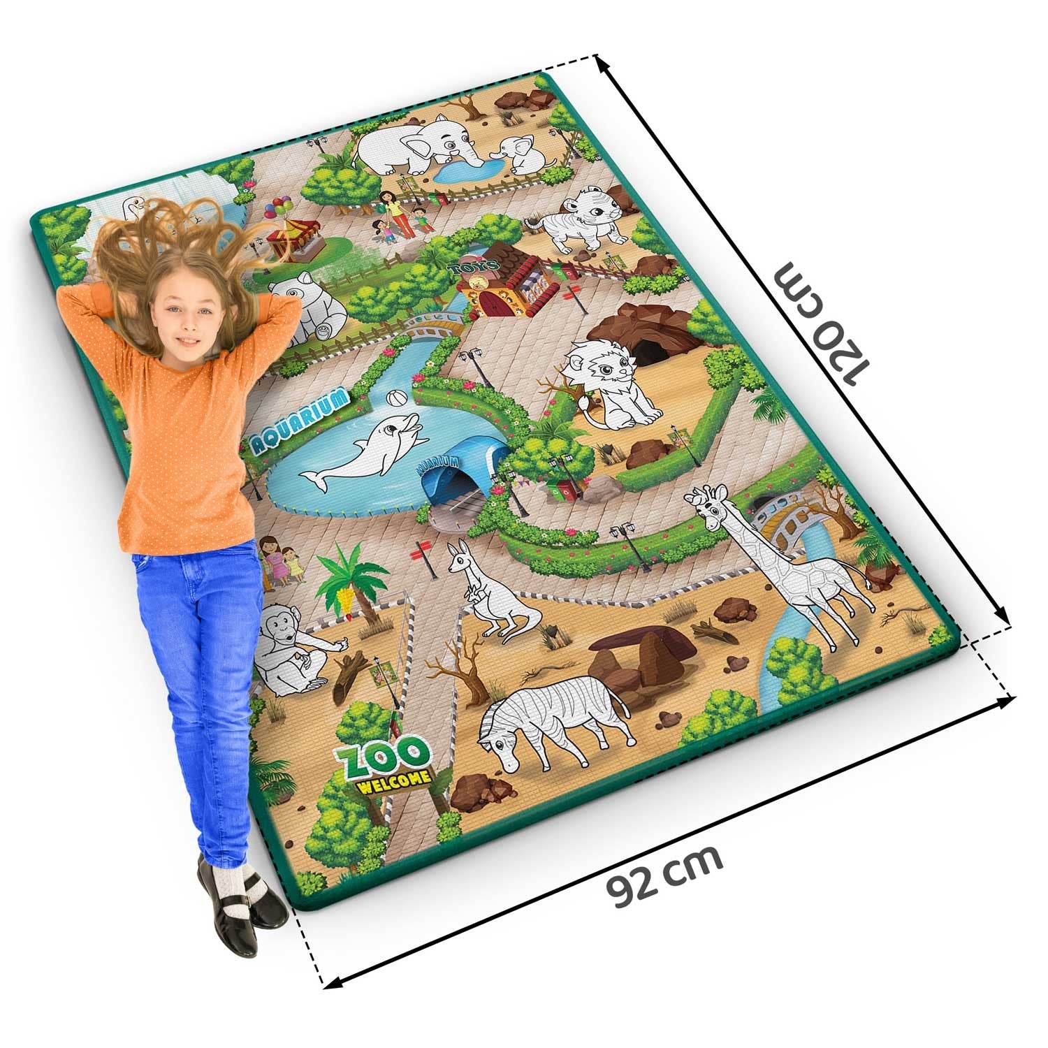 120 x 90 x 0,3 cm Ricokids RK-344 dažymo putų mata