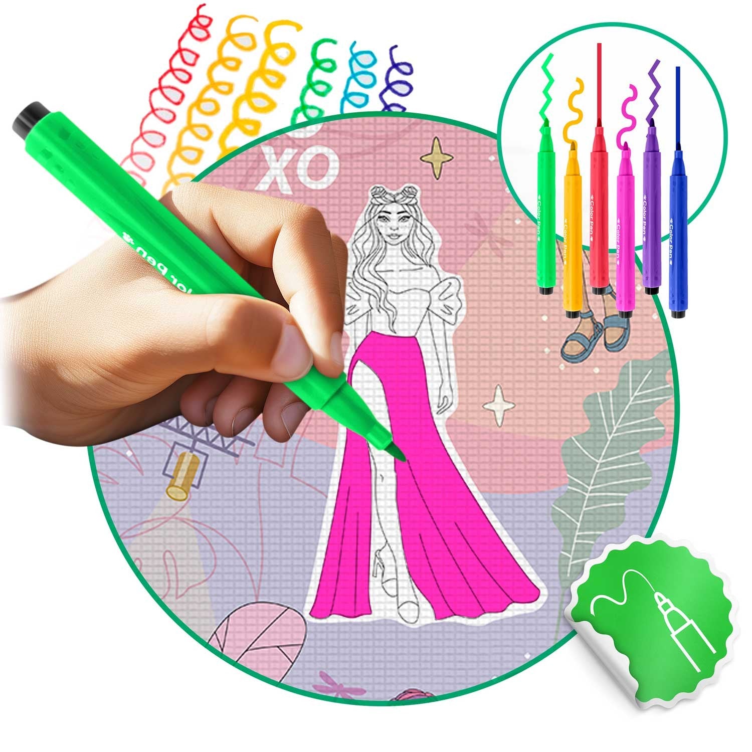 120 x 90 x 0,3 cm Ricokids RK-344 dažymo putų mata