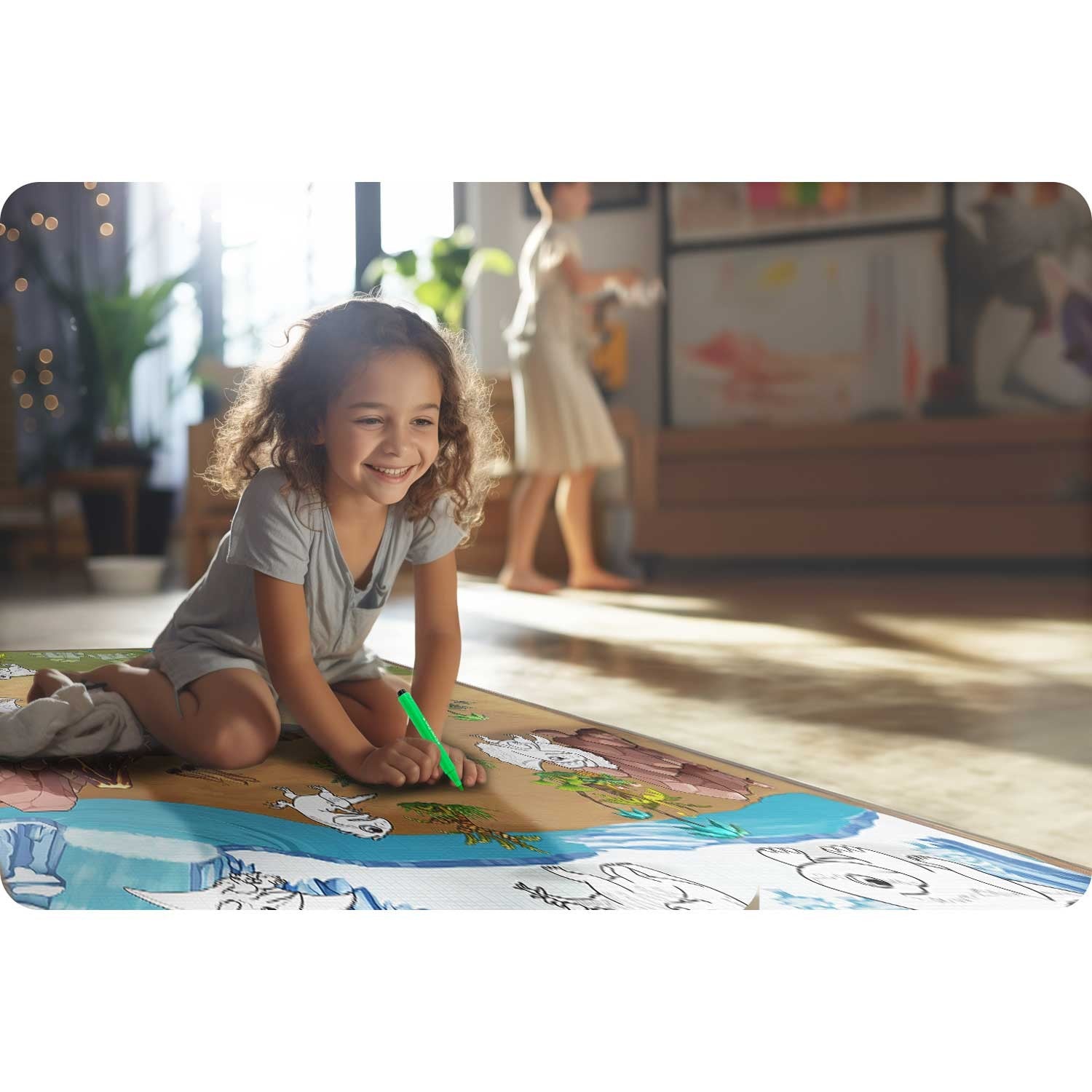 120 x 90 x 0,3 cm Ricokids RK-344 dažymo putų mata