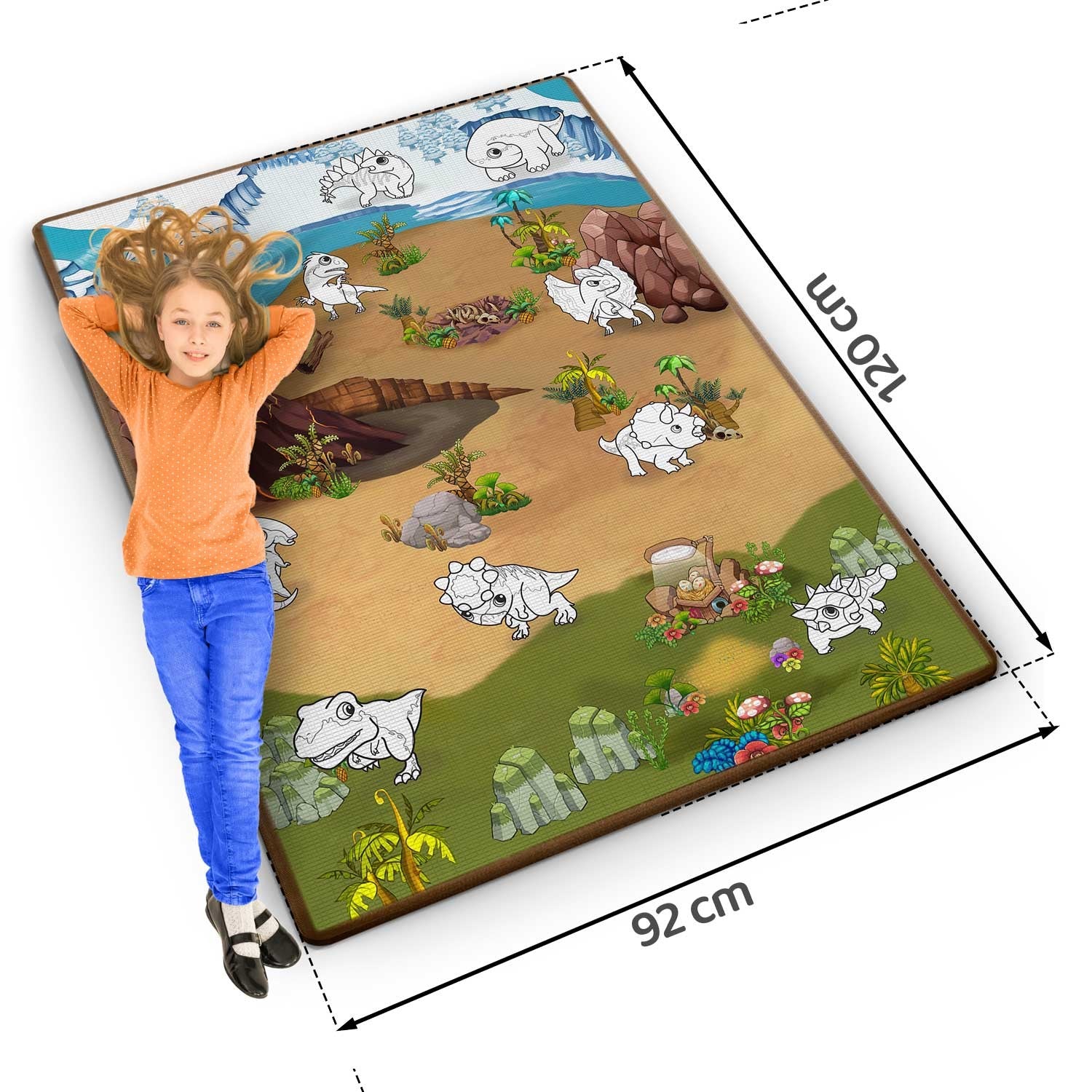 120 x 90 x 0,3 cm Ricokids RK-344 dažymo putų mata