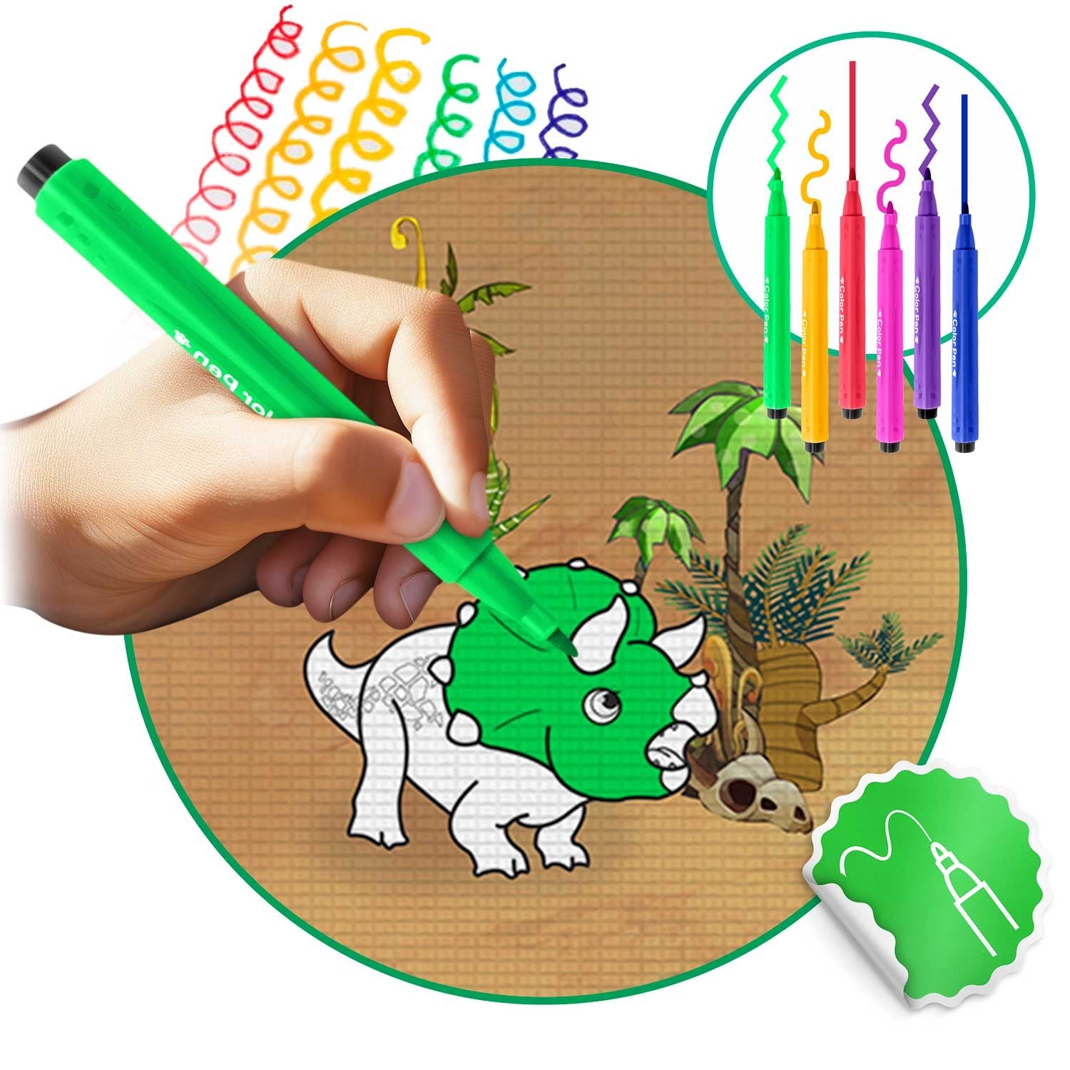 120 x 90 x 0,3 cm Ricokids RK-344 dažymo putų mata