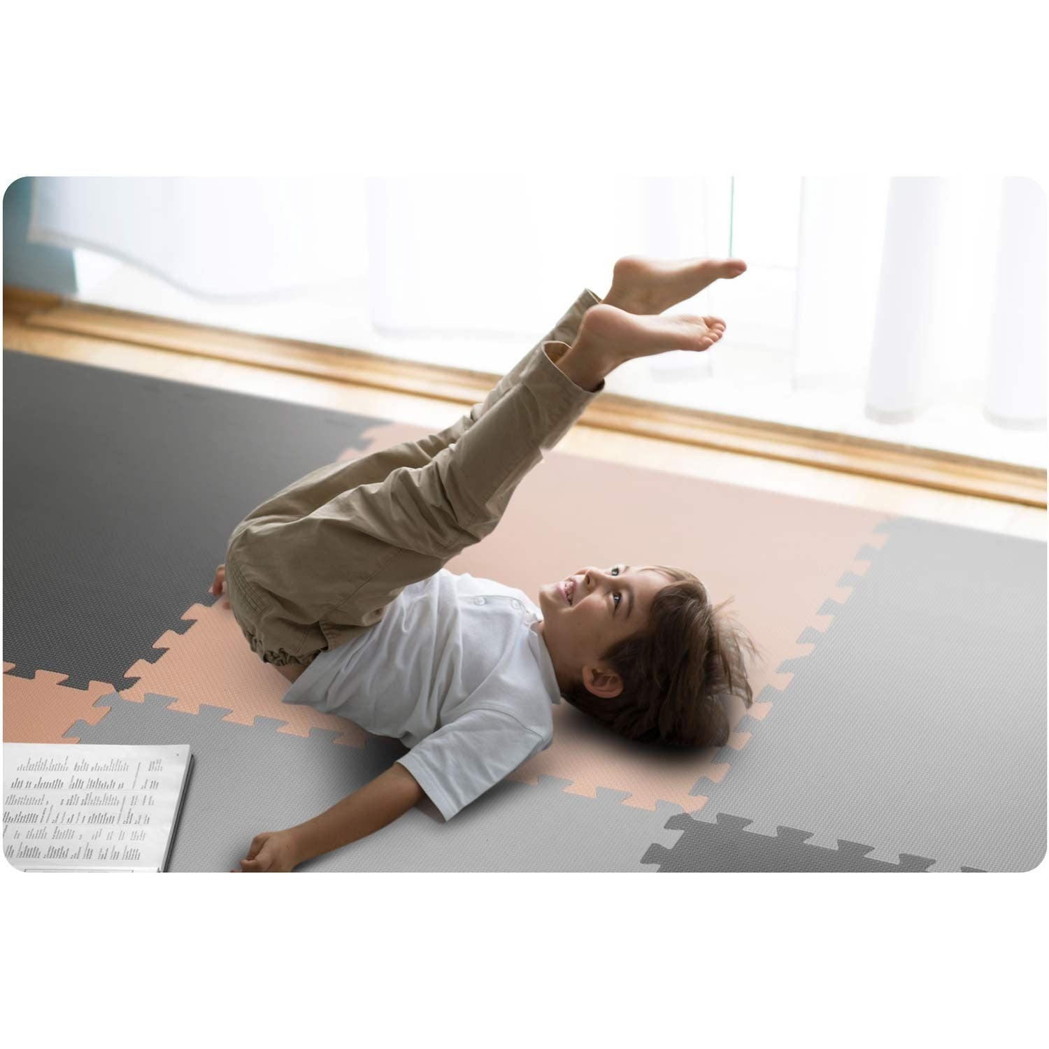 Ricokids 180x180cm 9 plytų pilka-perškinio puzlelio