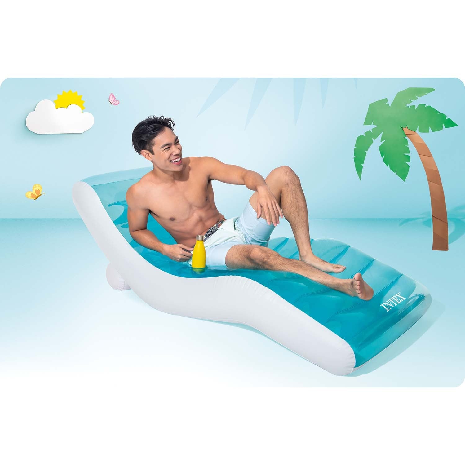 191 x 99 cm INTEX 56874 padengta čiužinė