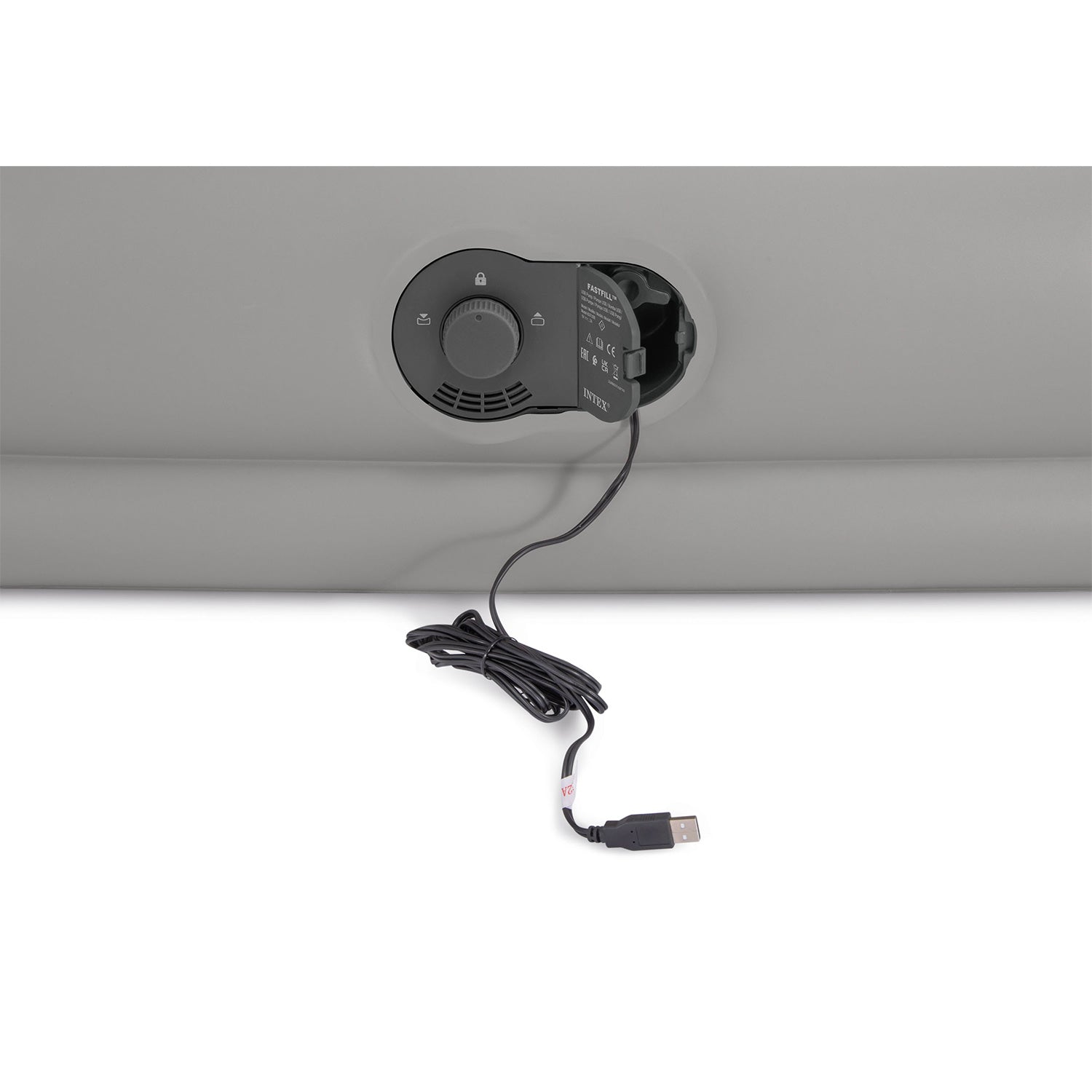 203x152x30 cm pučiamoji čiužinė su įmontuotu INTEX 64114 elektriniu siurbliu