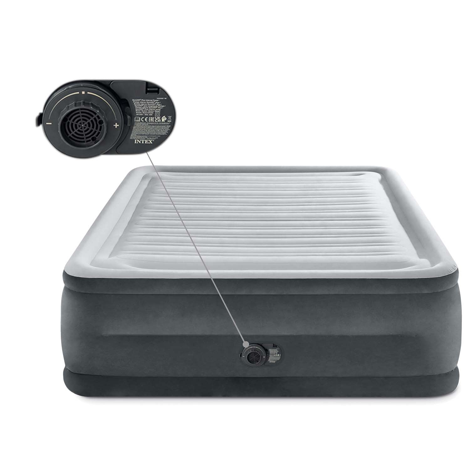 203x152x56 cm pučiamoji čiužinė su įmontuotu INTEX 64418ND elektriniu siurbliu