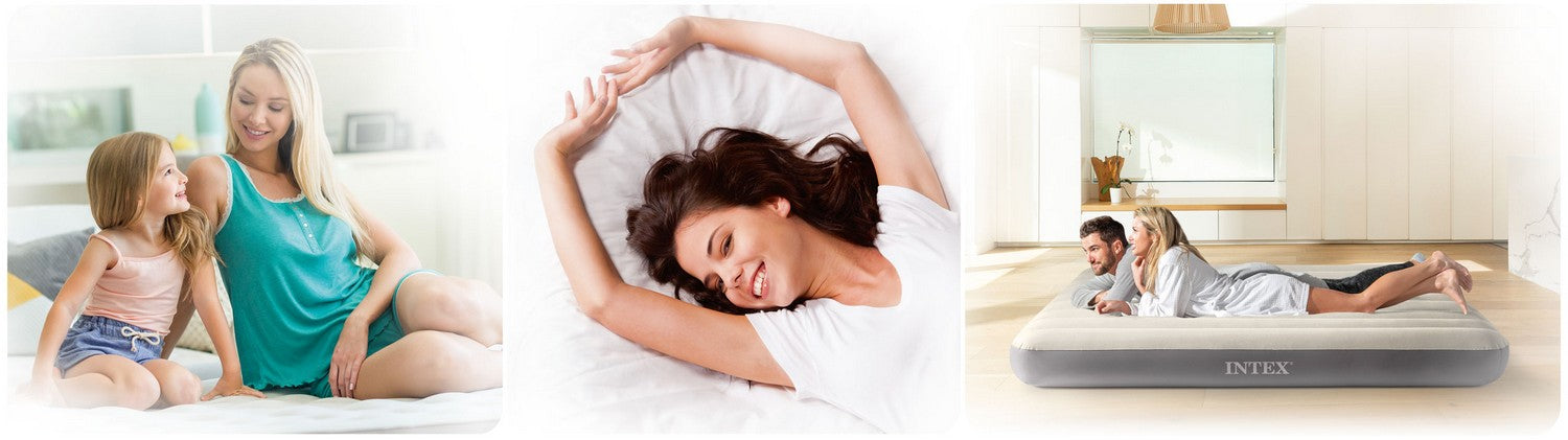 191x137x25 cm dviguboji INTEX 64108 padengta čiužinė