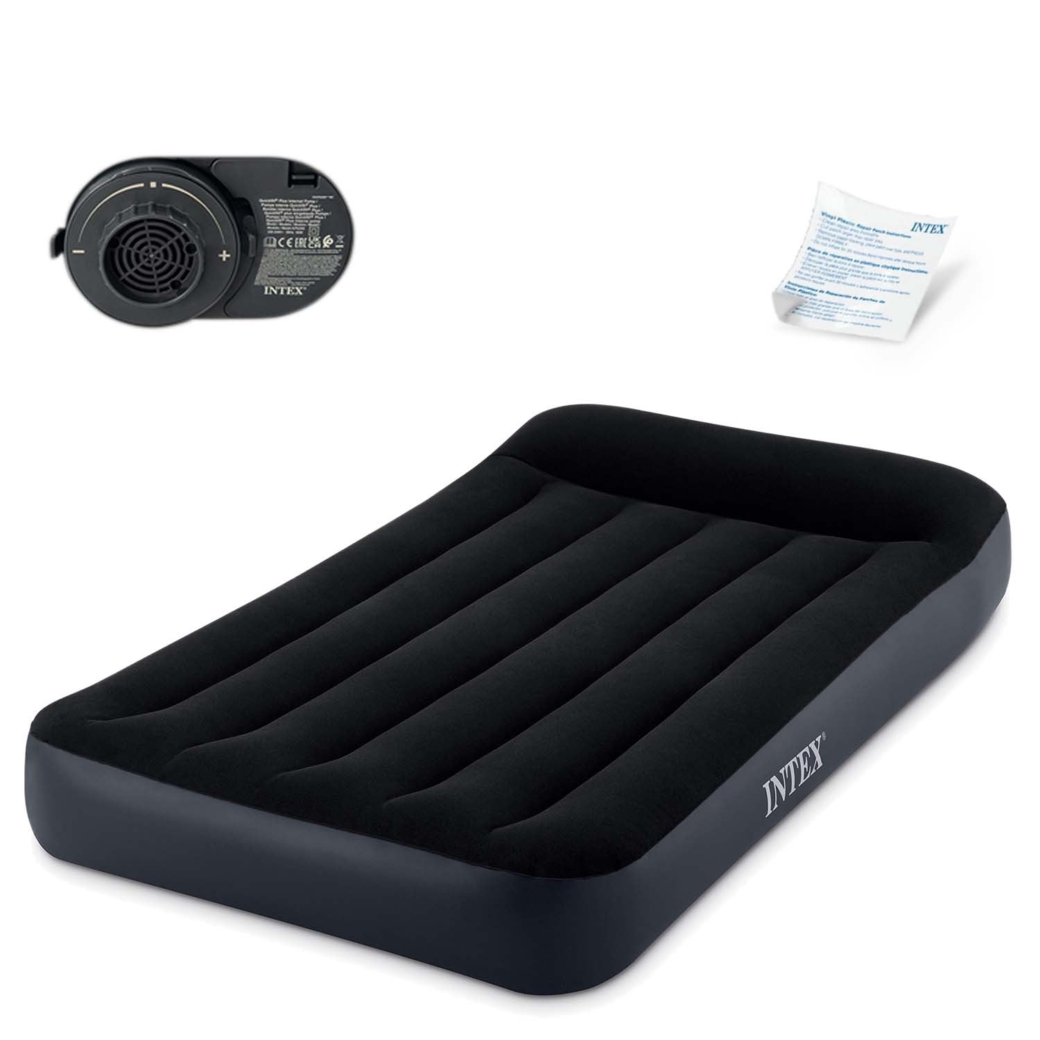 191x99x25 cm pučiamoji čiužinė su įmontuotu INTEX 64146ND elektriniu siurbliu