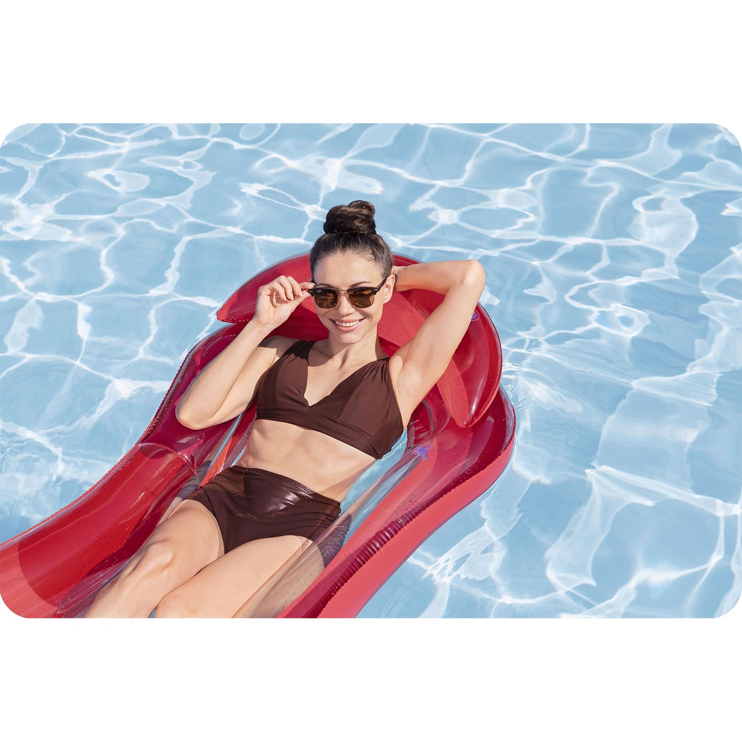 Raudona Bestway 43103 maudymosi čiužinė