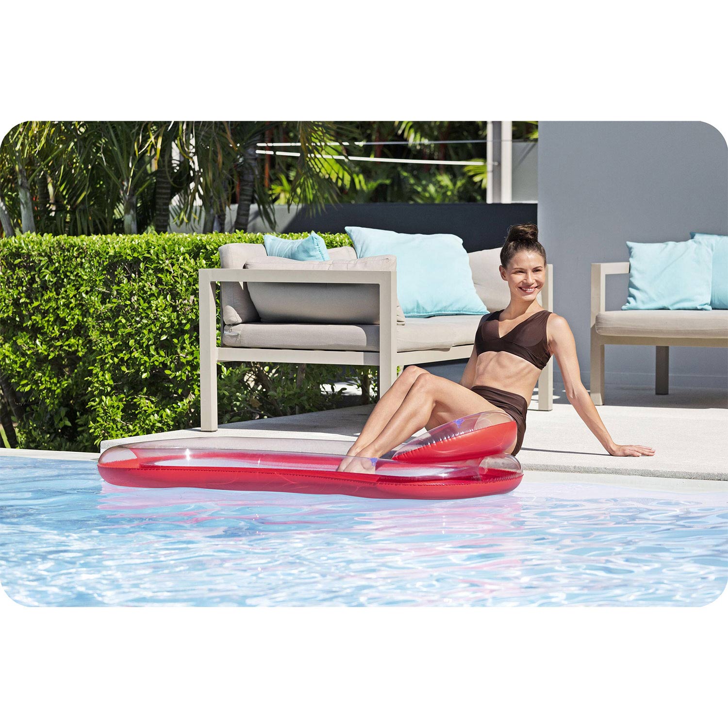 Raudona Bestway 43103 maudymosi čiužinė