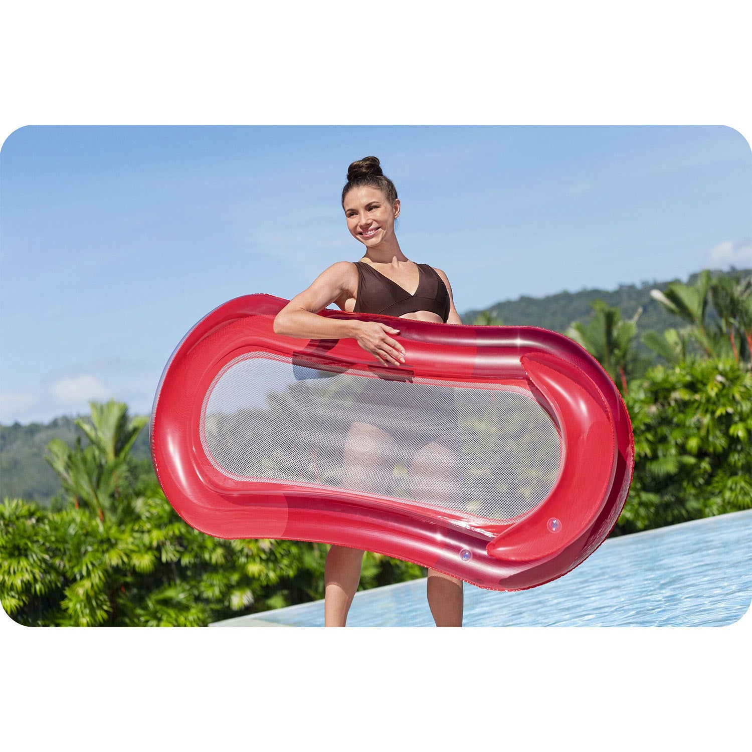 Raudona Bestway 43103 maudymosi čiužinė