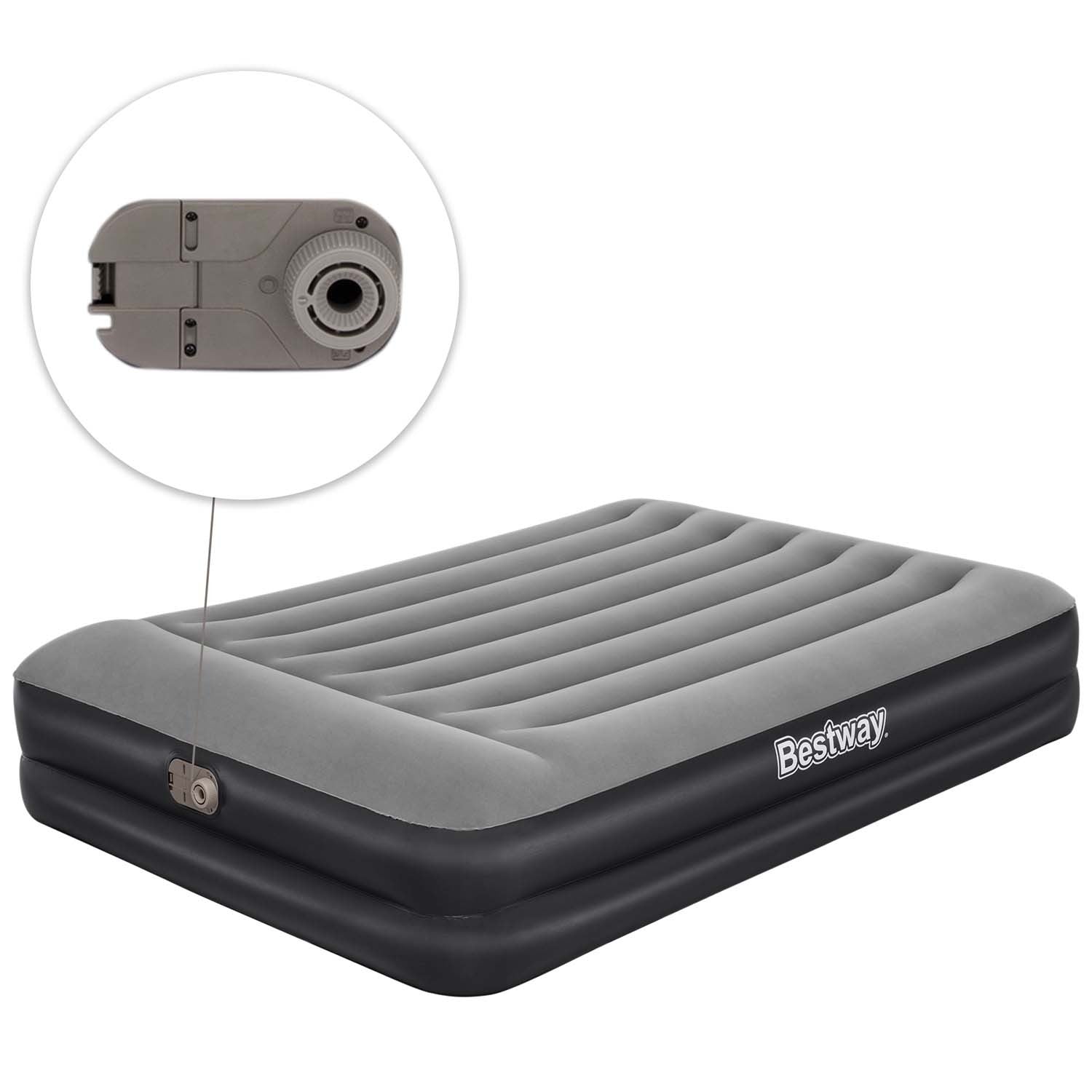 203x152x46 cm pučiamoji čiužinė su įmontuotu elektriniu siurbliu Bestway 67403