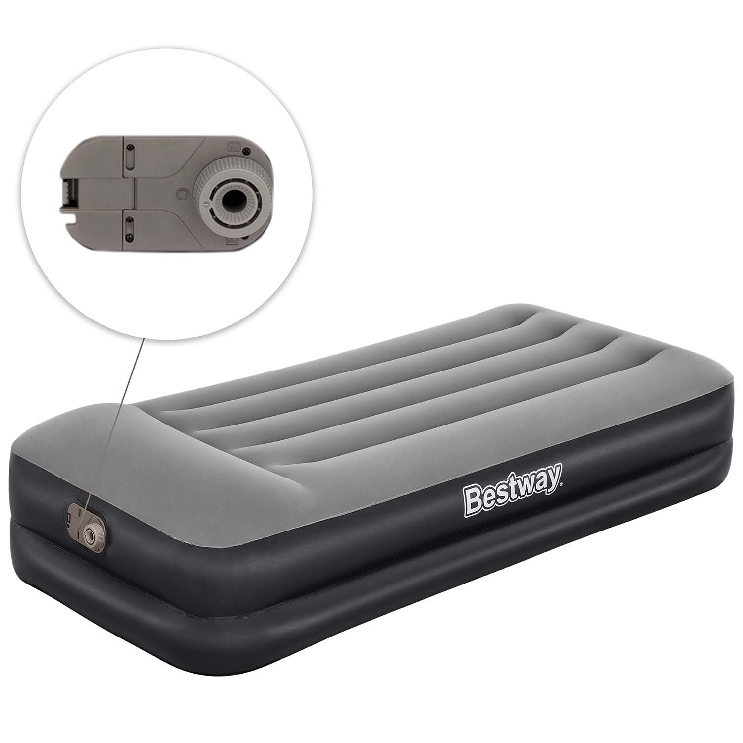 191x97x46 cm pučiamoji čiužinė su įmontuotu elektriniu siurbliu Bestway 67401