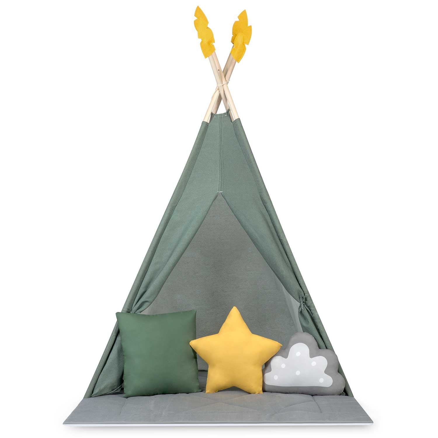 Tipi stovykla vaikams NK-406 Nukido - žalia