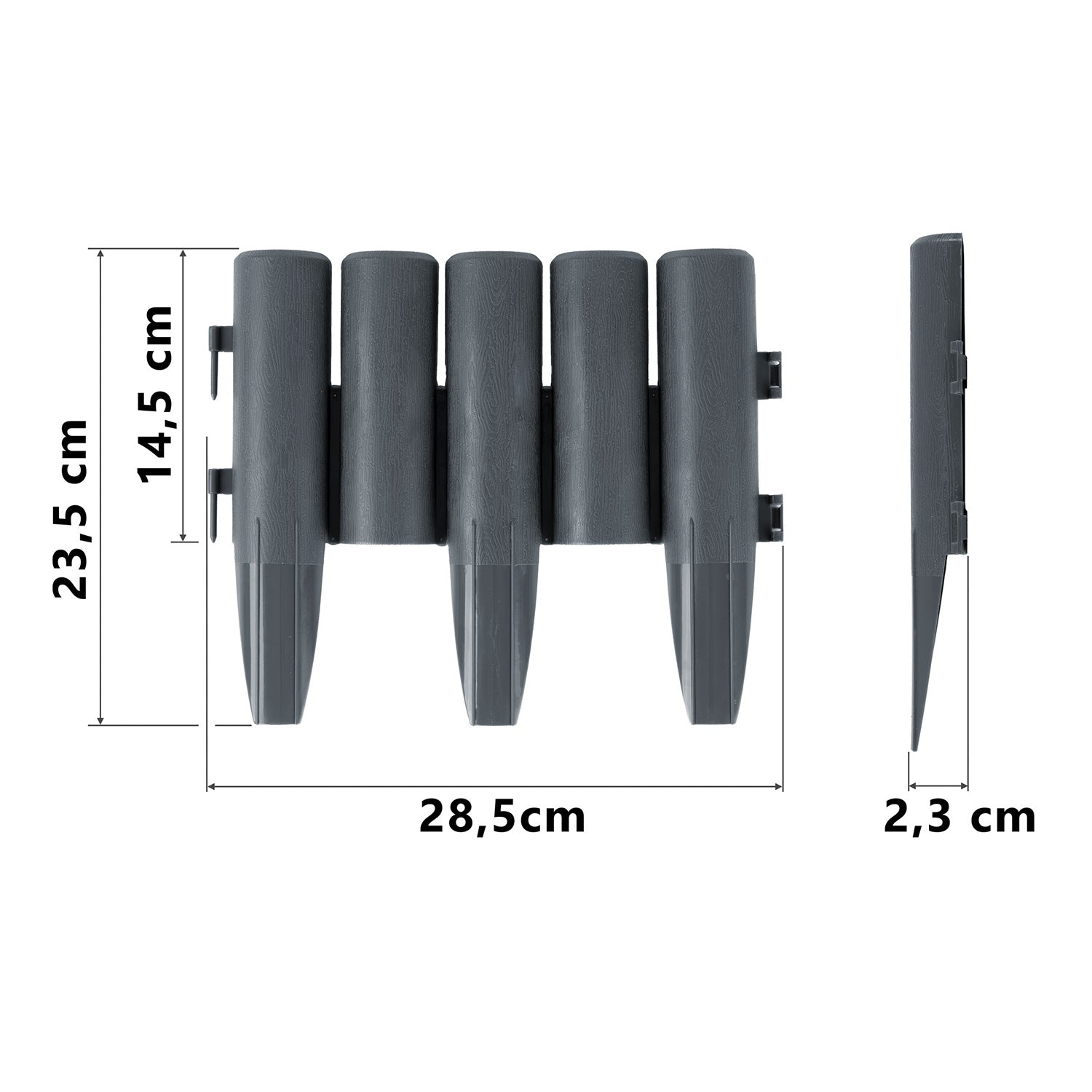 Laukiniai plotas 220 cm PL-961 pilkas
