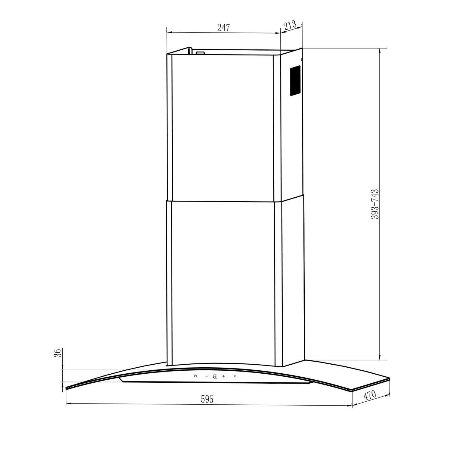 Virtuvės dangtelis 60 cm