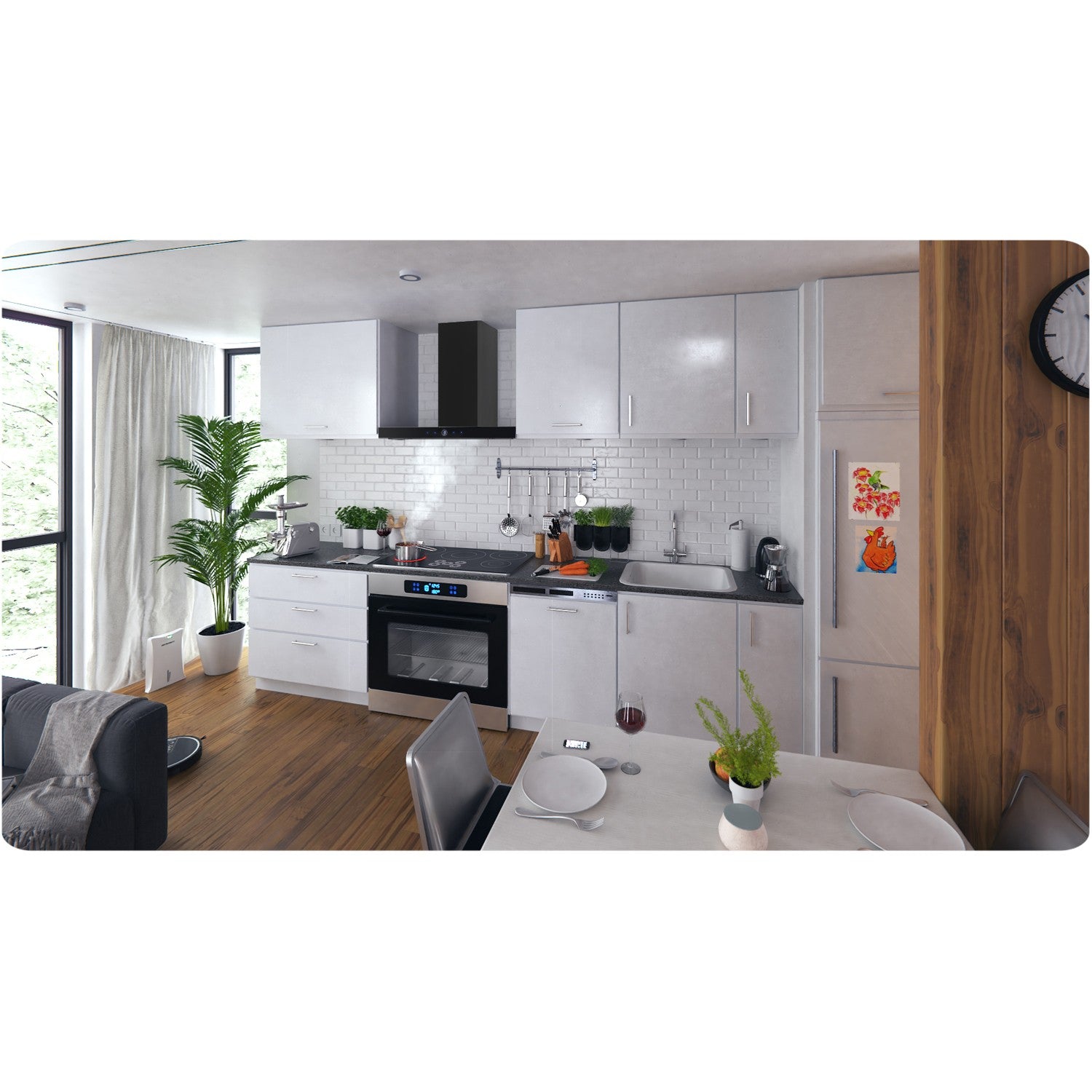 Virtuvės dangtelis 90 cm