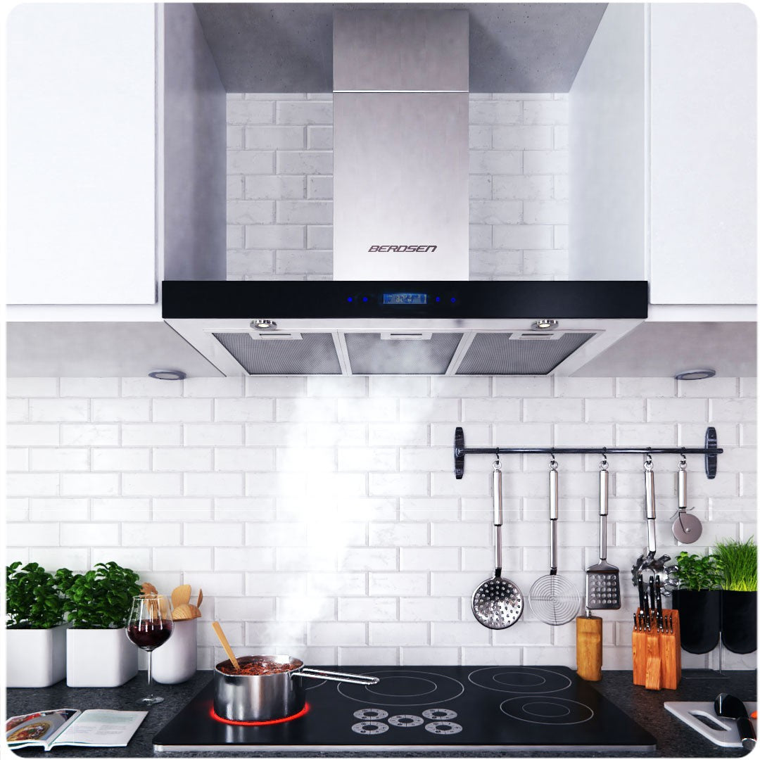 90 cm Inox Berdsen BE-90S virtuvės dangtelis