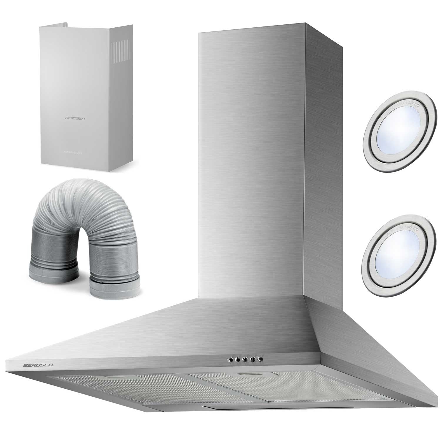 60 cm Berdsen BT-213 INOX kamino dangtelis