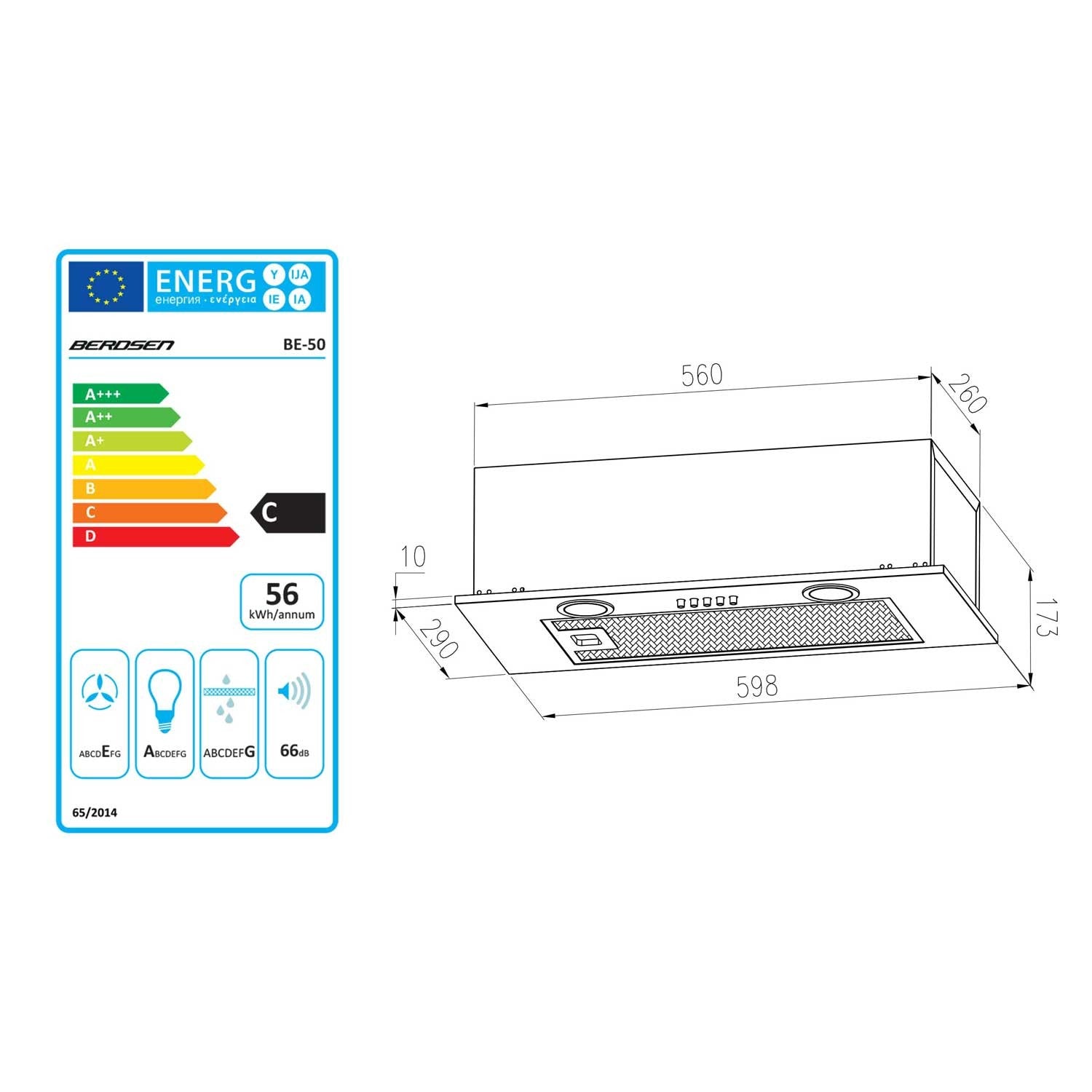 60 cm Inox BE-50 virtuvės spinta