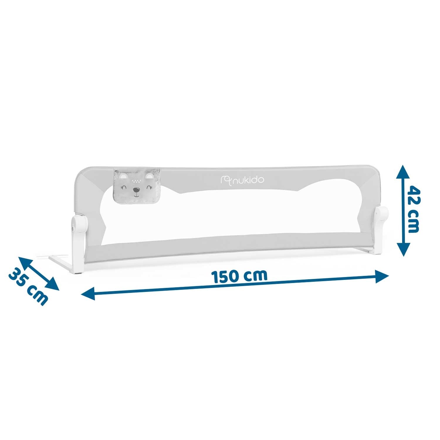 150 x 42 x 35 cm Nukido pilkas
