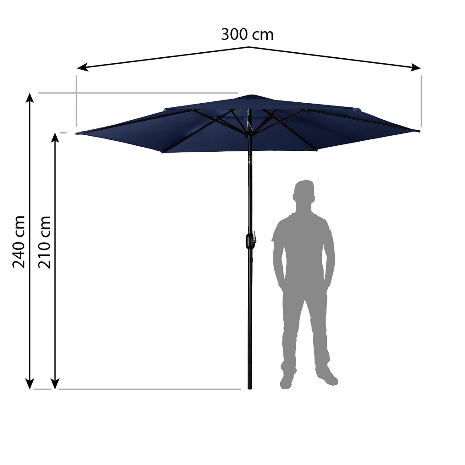 6 segmentų 300 cm apatinis sodininkas su Plonos PL-884 dangčiu