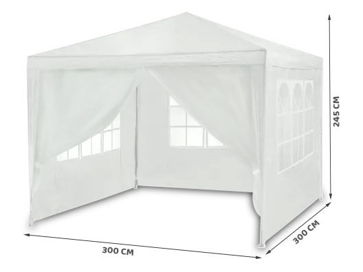 Baltas 3x3m sodo paviljonas 4936