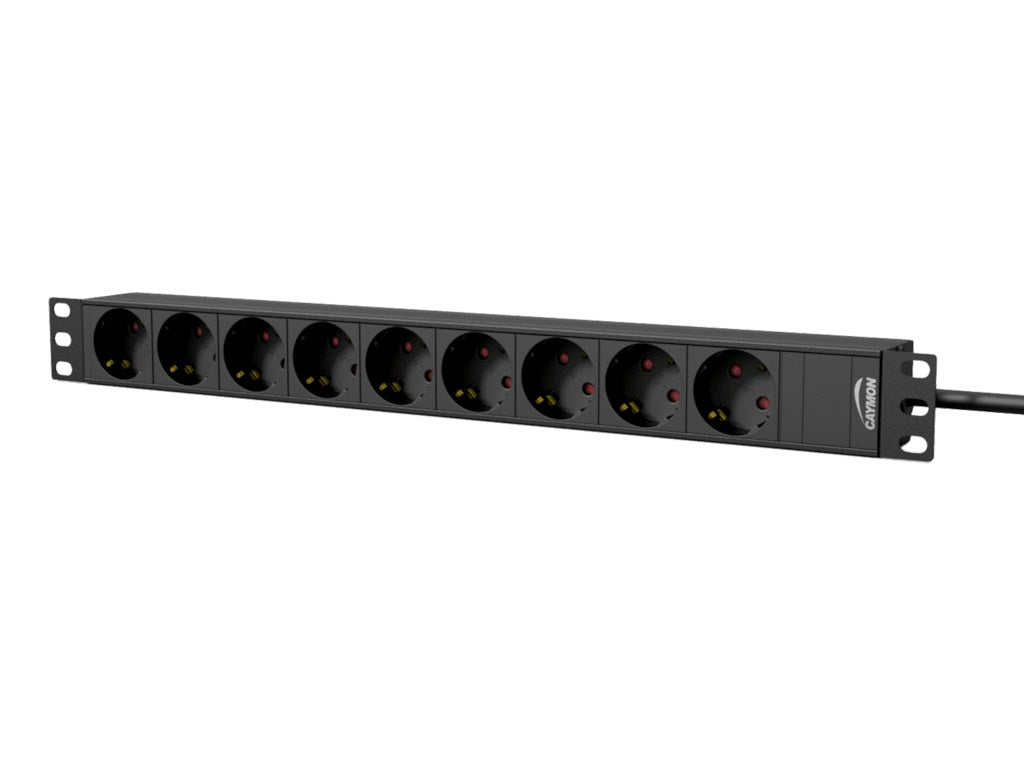 Maitinimo panelė 19'' SW-1U-9G-P 9X220V (be jungiklio)