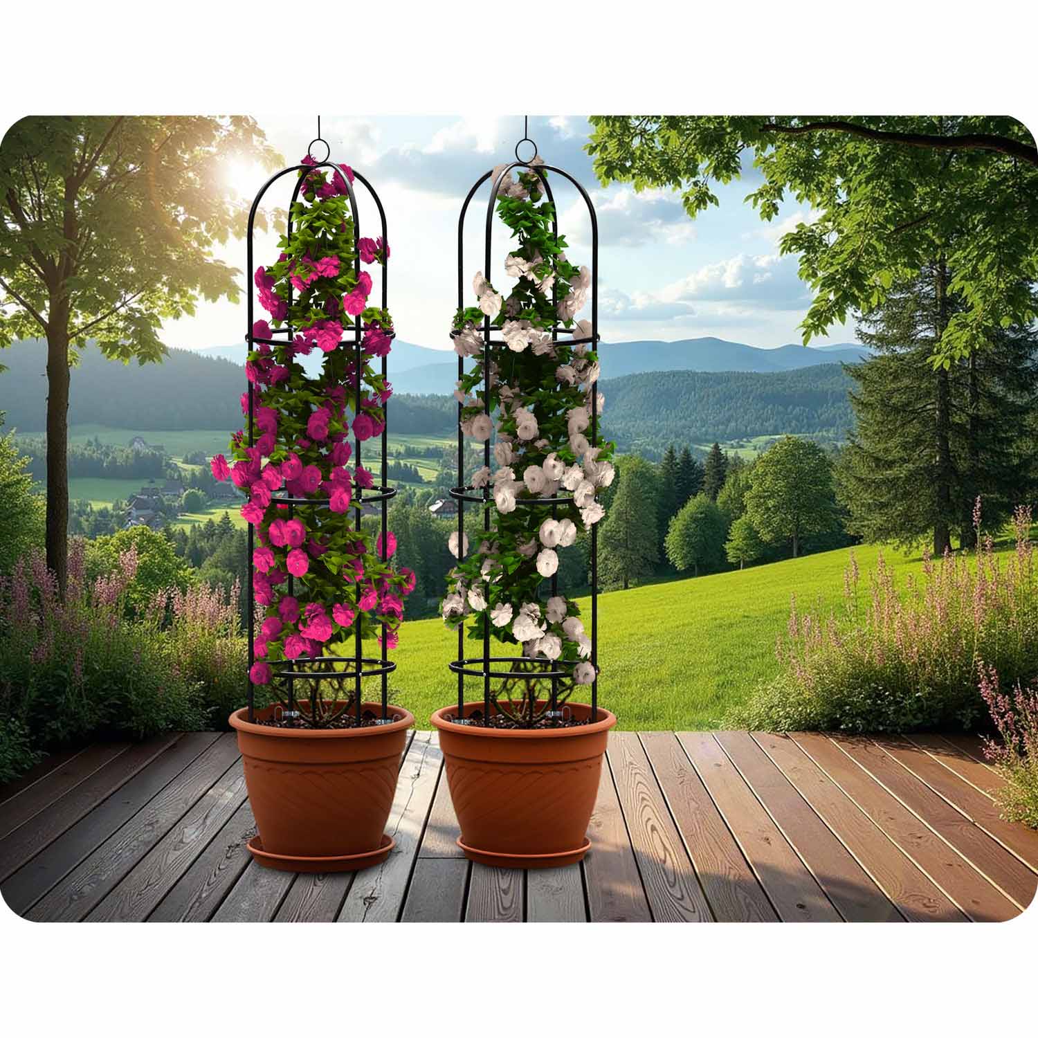 200 cm stulpų sodo pergola PL-992