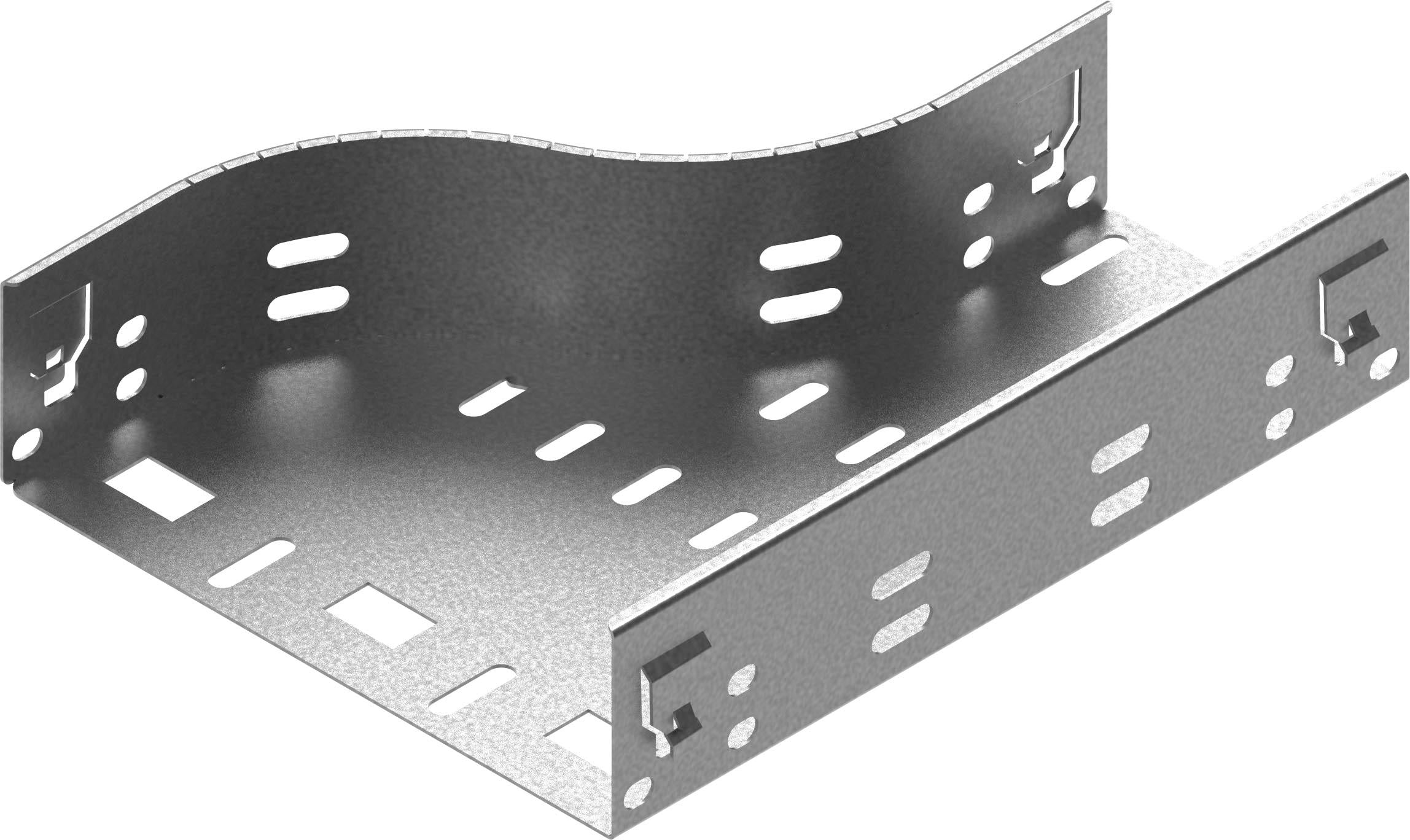 Perforuoto kanalo perėjimas iš 200mm į 100mm BAKS RKPFJ200/100H60