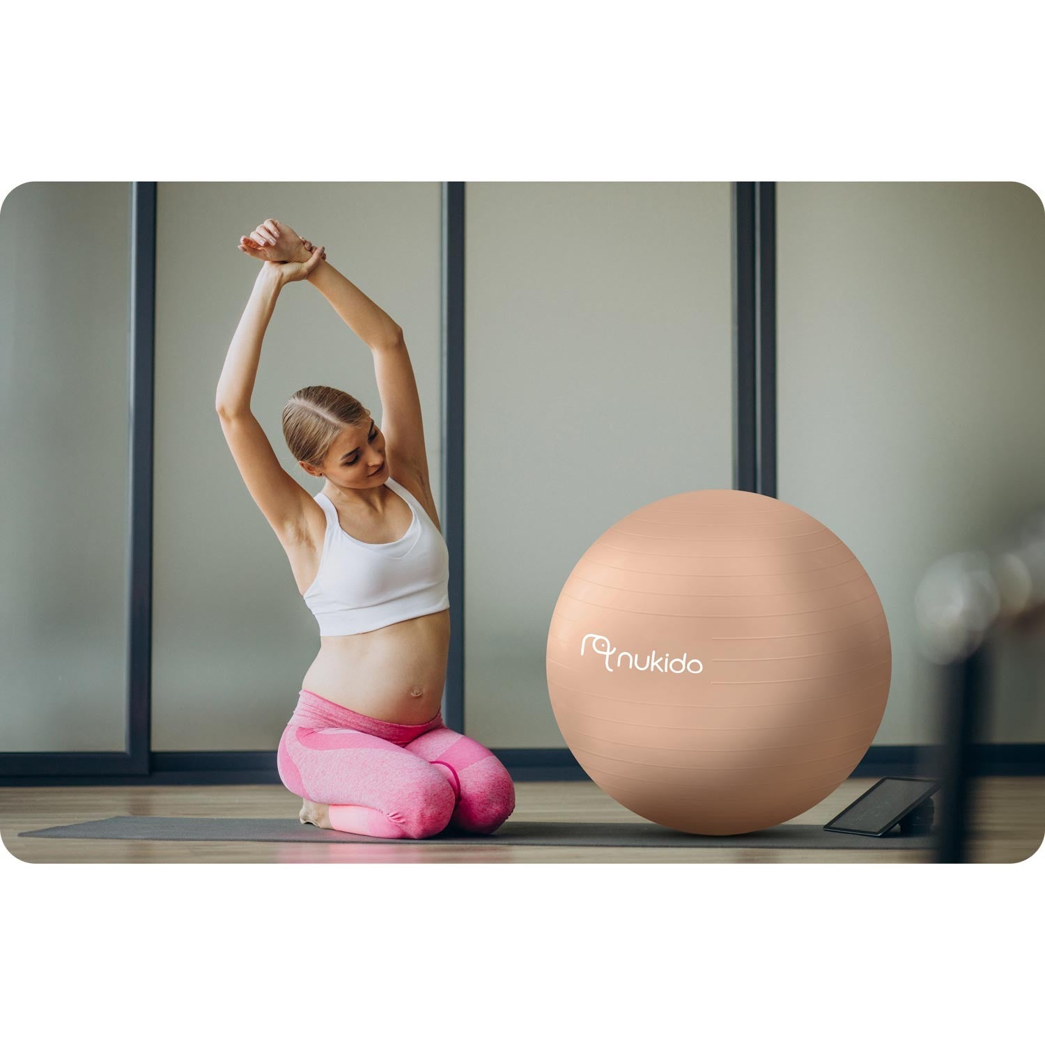 65 cm NS-951 bežo aerobicinio slidinėjimo kamuolys