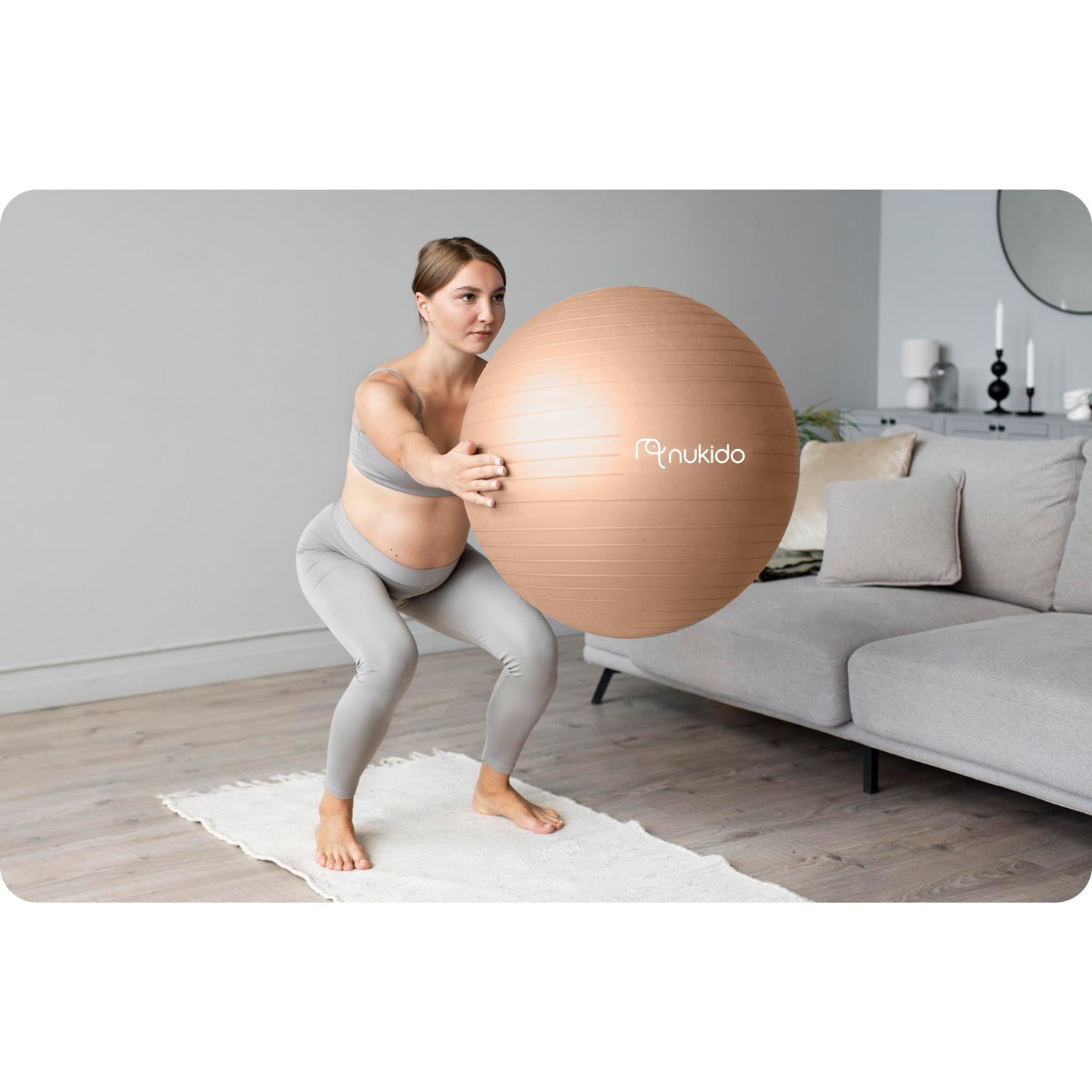 65 cm NS-951 bežo aerobicinio slidinėjimo kamuolys