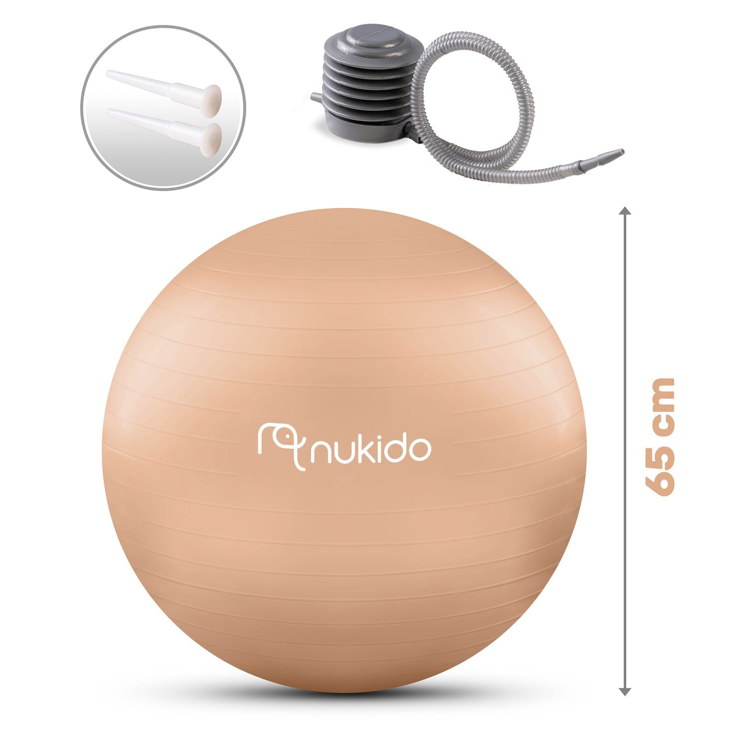 65 cm NS-951 bežo aerobicinio slidinėjimo kamuolys