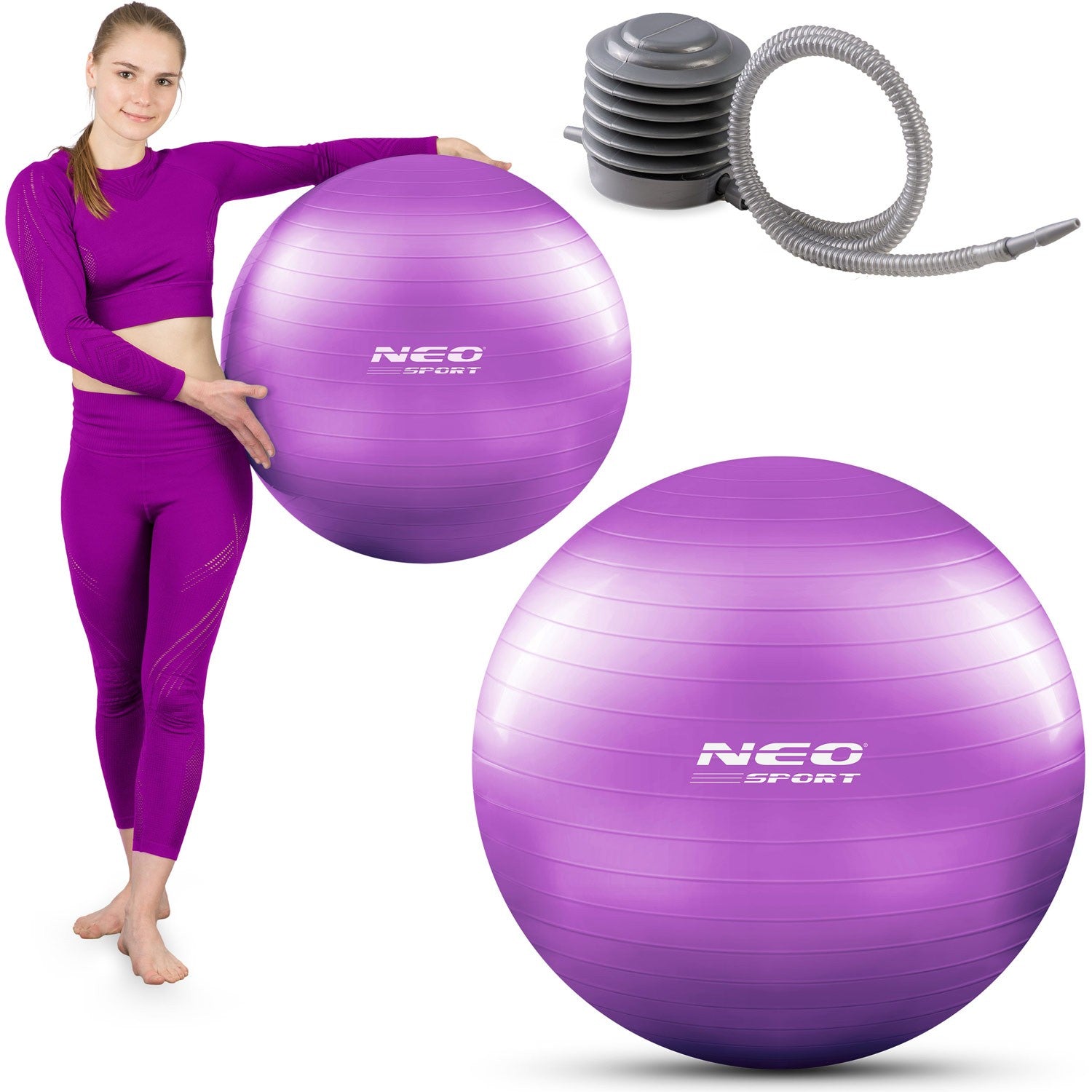 65 cm NS-951 violetinis treniruoklių kamuolys
