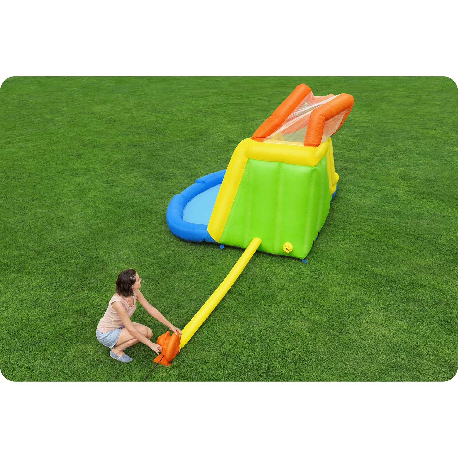 "Mega Park" pučiama žaidimų aikštelė 435 x 286 x 267 cm "Bestway" 53478