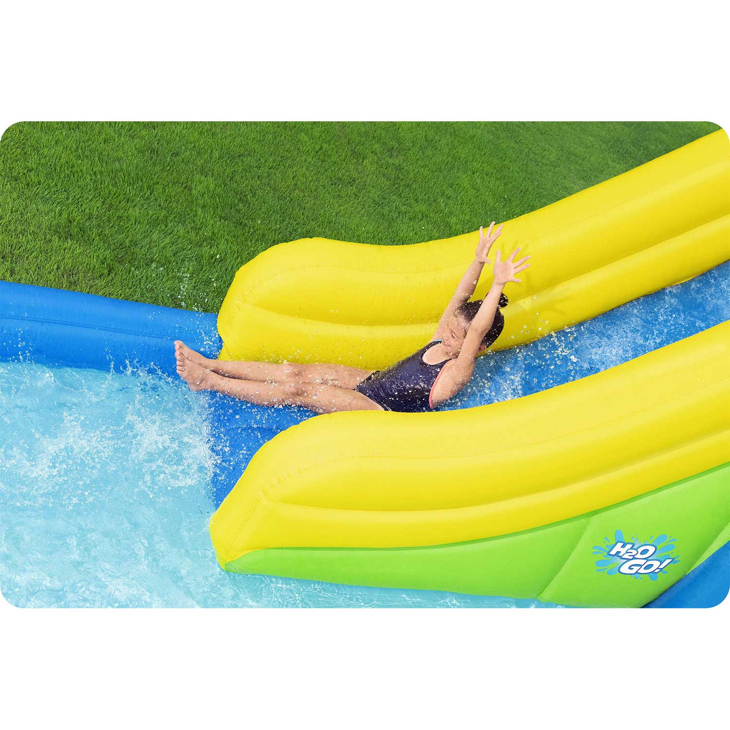 "Mega Park" pučiama žaidimų aikštelė 435 x 286 x 267 cm "Bestway" 53478