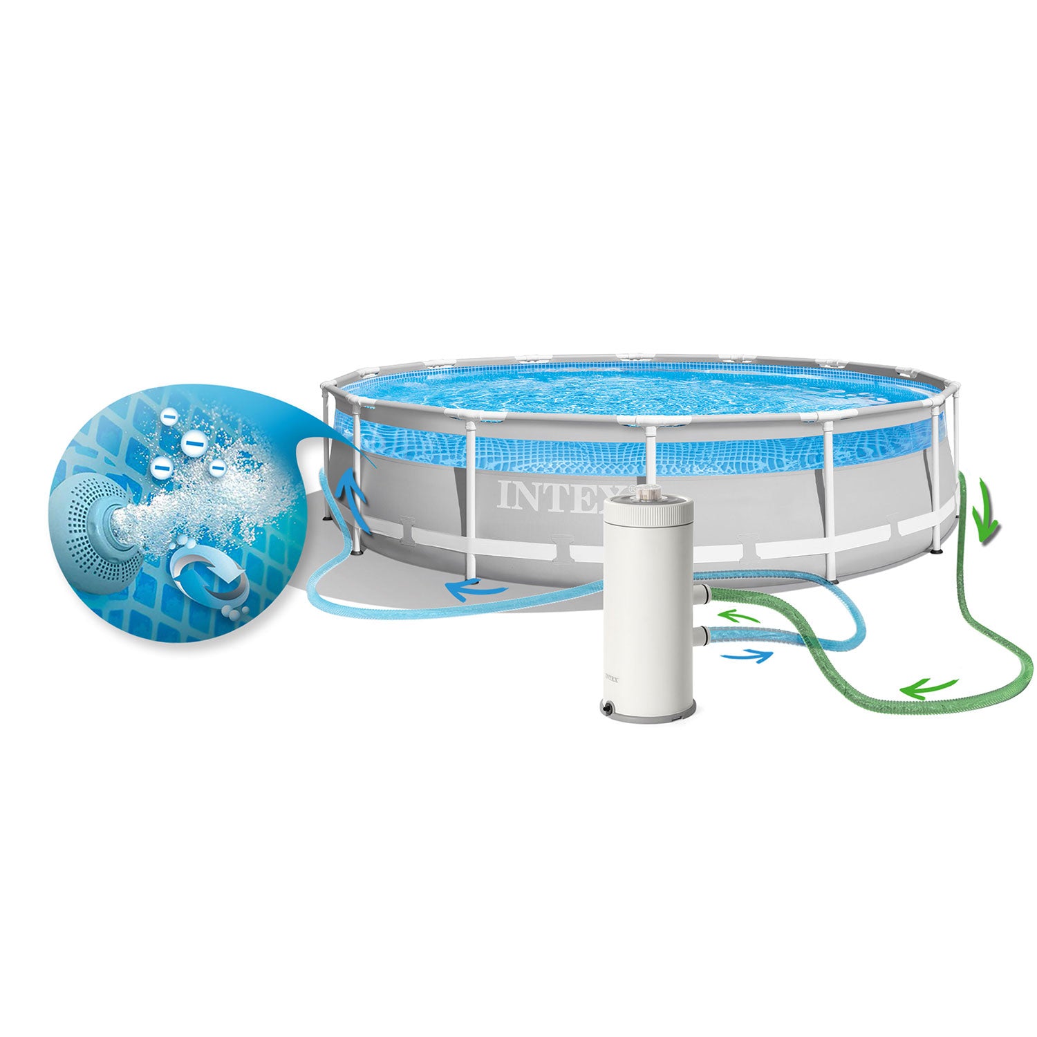 3785 l/h INTEX 26638 sodinių baseinų filtravimo siurblys