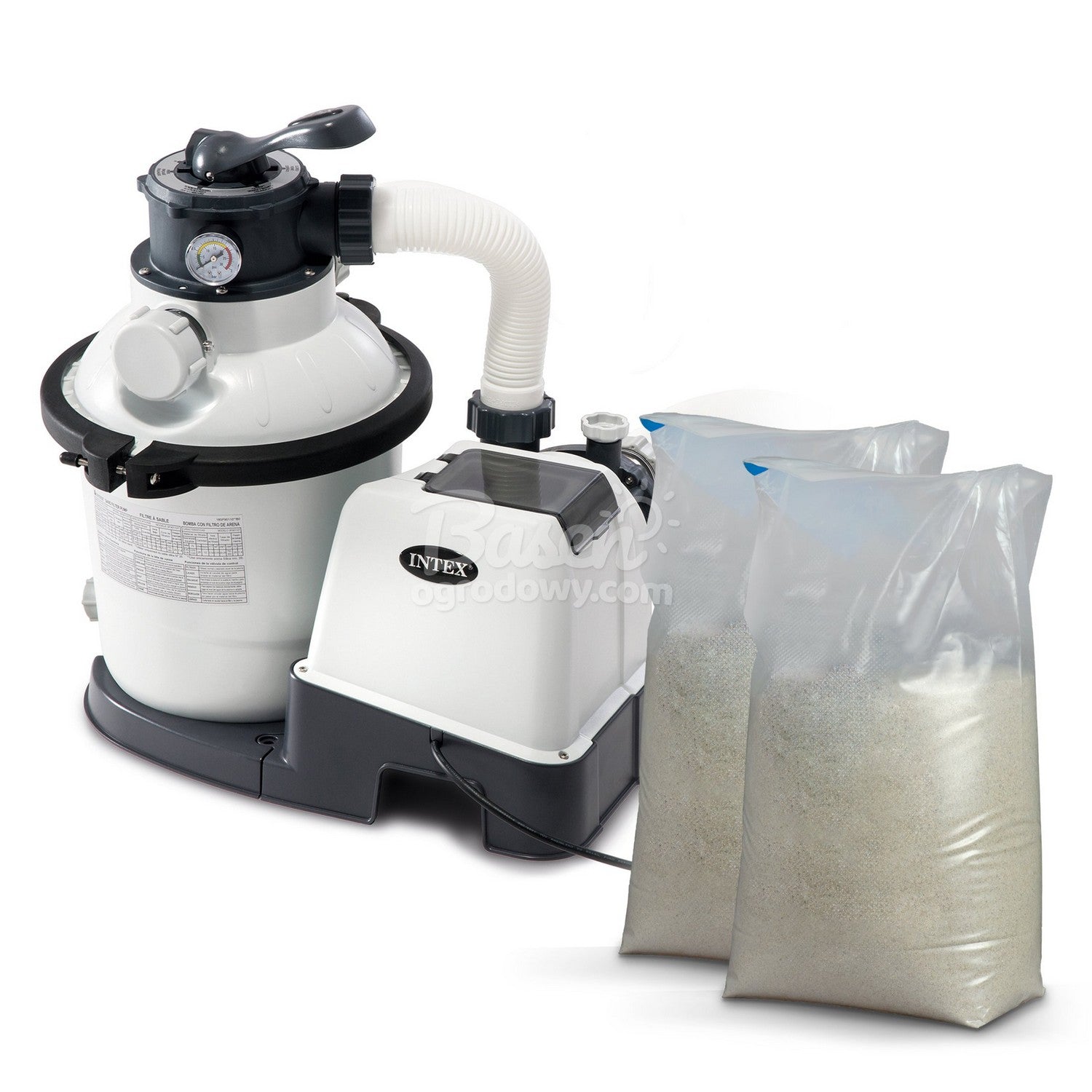 12000 l/h INTEX 26652 smėlio filtravimo siurblys + 50 kg smėlio