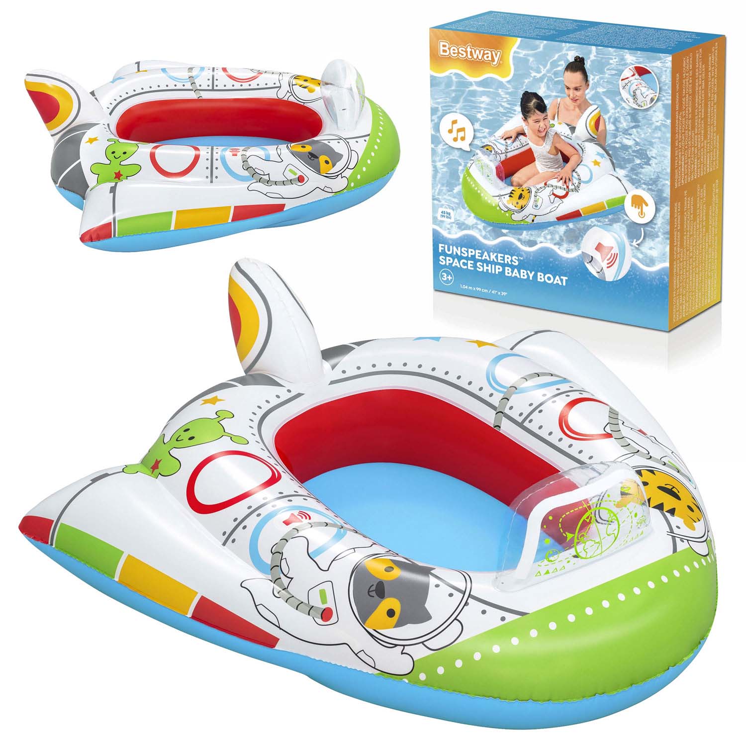 Plokštinis laivas 104 x 99 cm Bestway 34178