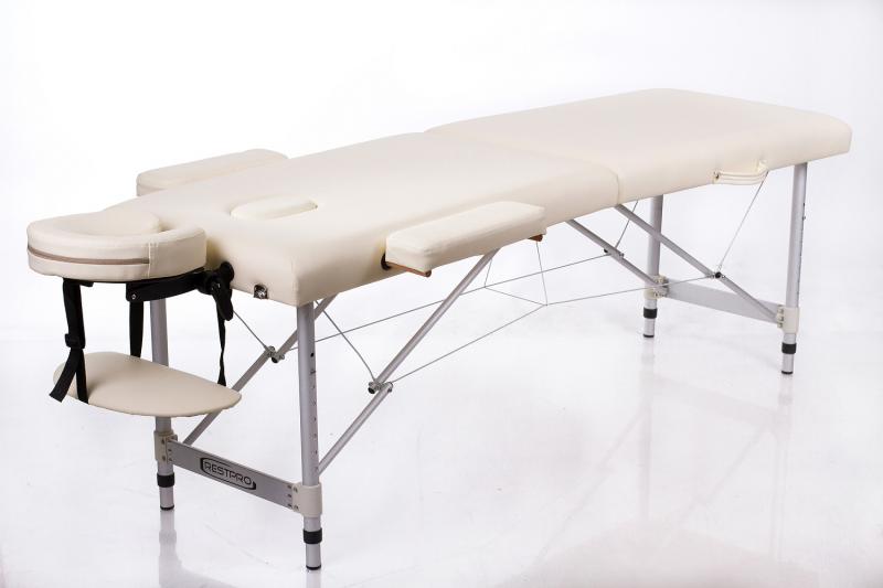 RESTPRO® ALU 2 (S) kreminis nešiojamas masažo stalas