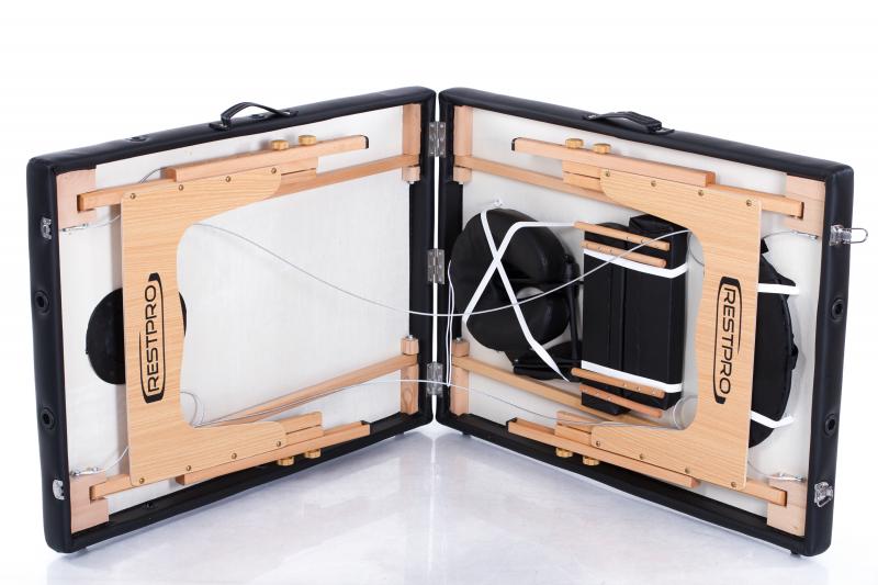 RESTPRO® Classic-2 juodas masažo stalas