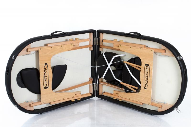 RESTPRO® Classic Oval 2 Black (juoda spalva) Masažo stalas